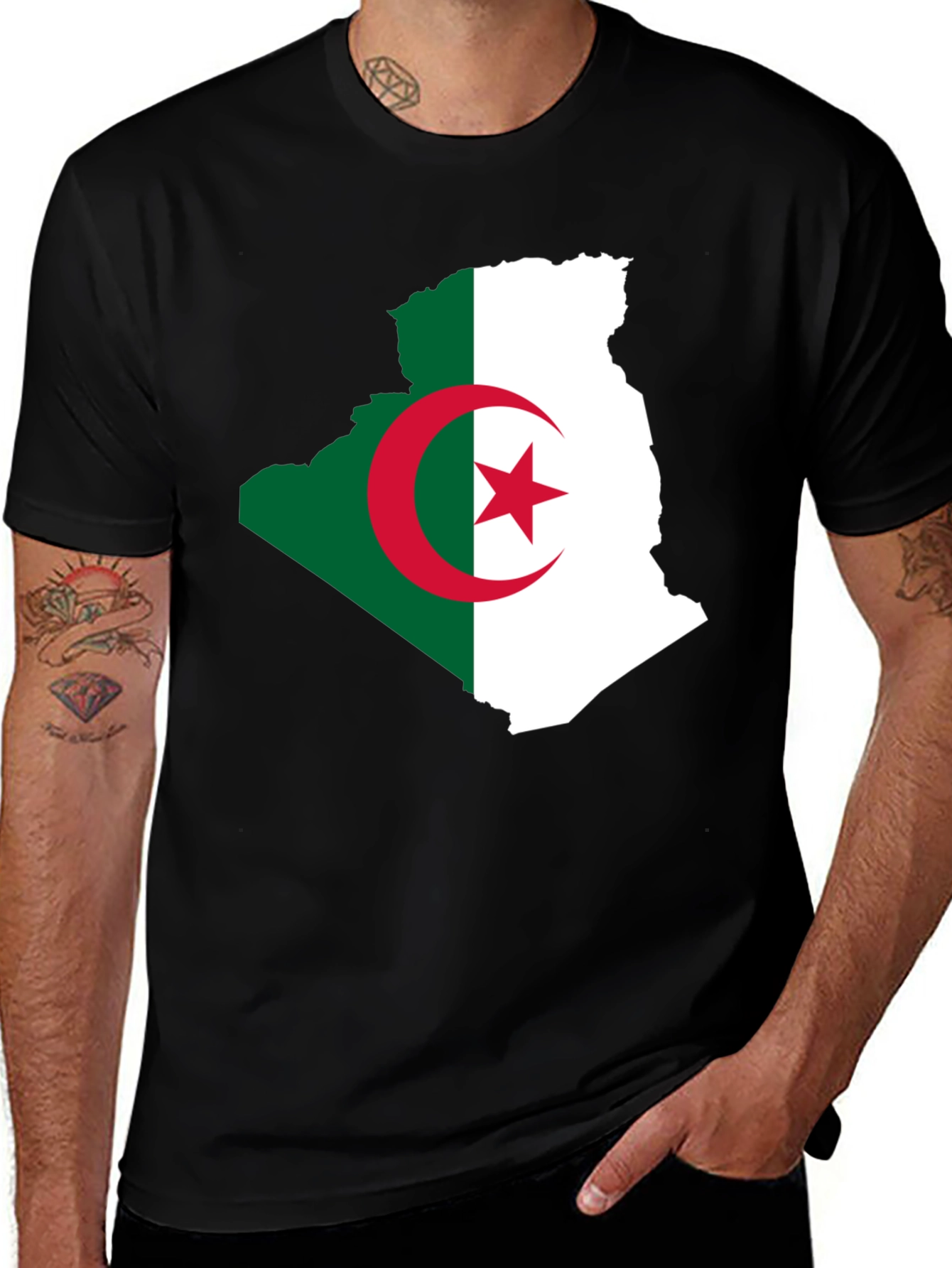 Algeria Flag Map T-Shirt - Stylish National Pride