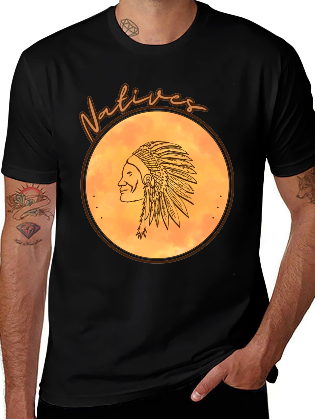 Variant 6 of Native Pride Graphic Tee - Black
