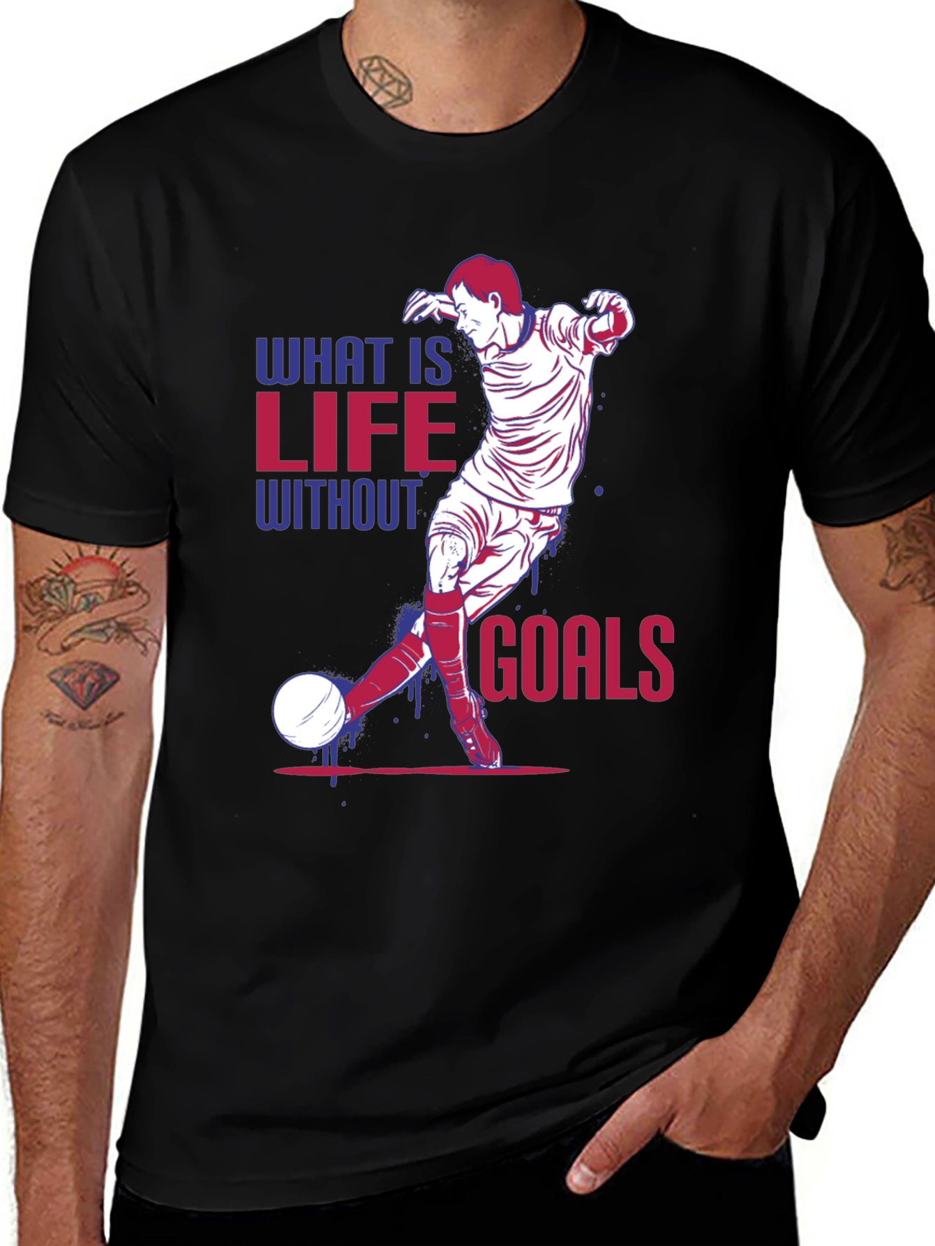 Variant 23 of Life Without Goals Soccer Graphic T-Shirt
