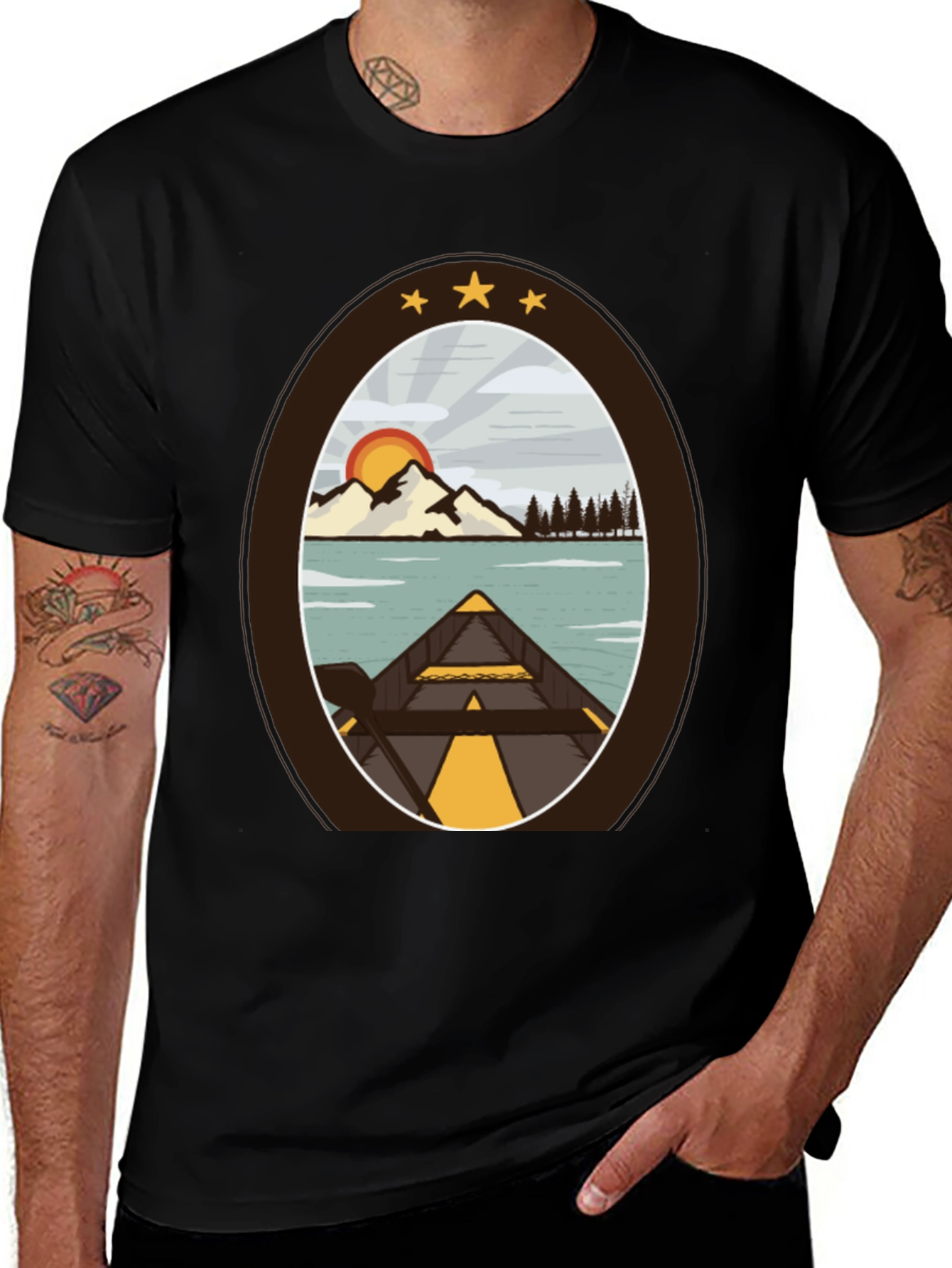 Outdoor Adventure Canoe T-Shirt - Nature Design
