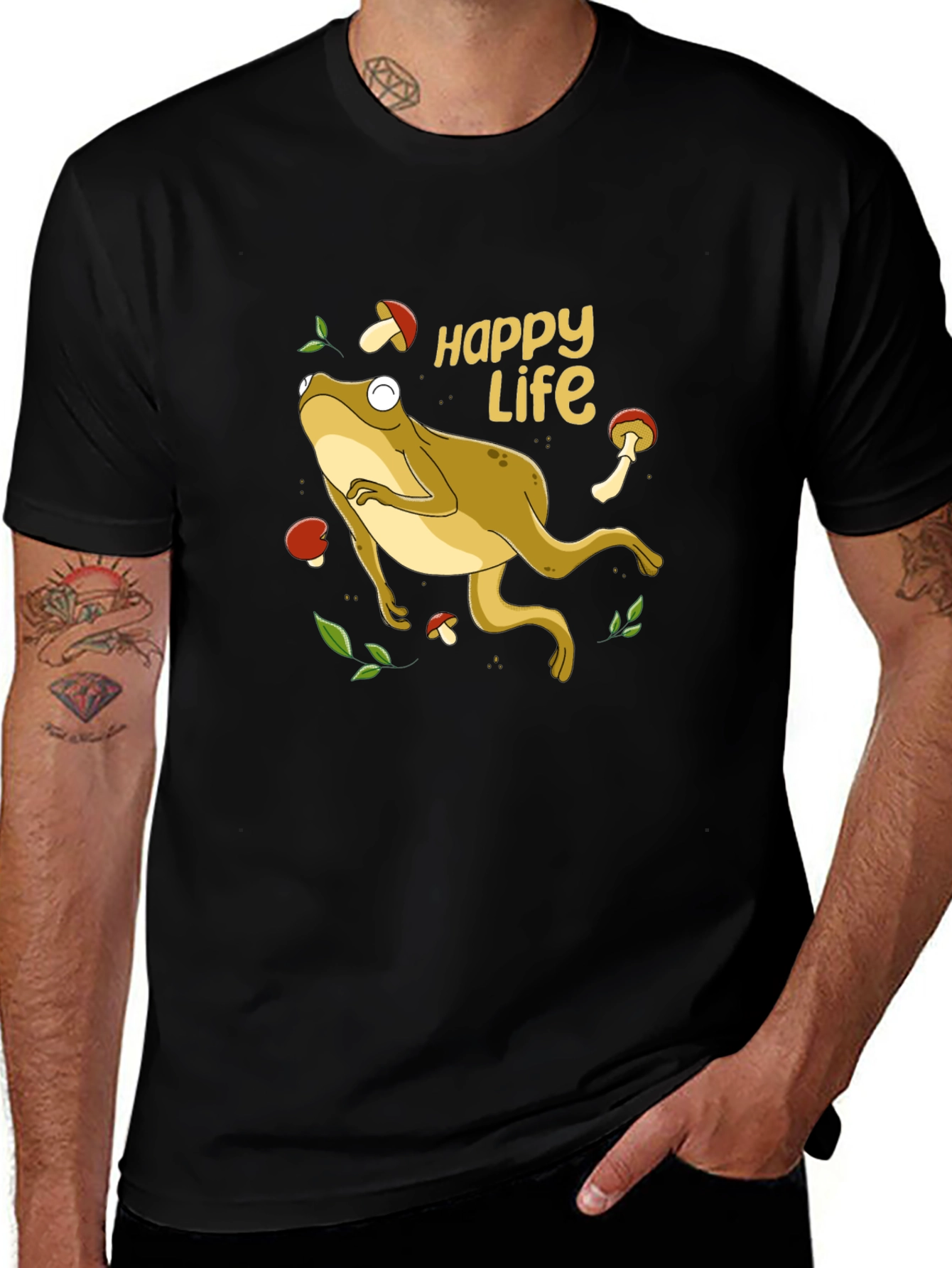 Variant 25 of Happy Life Frog Graphic T-Shirt