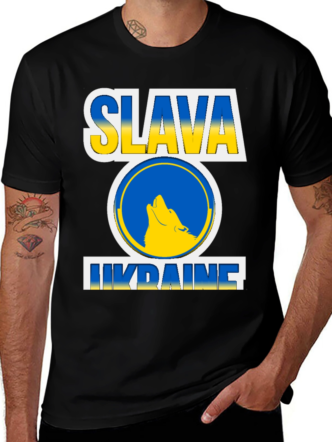 Slava Ukraine T-Shirt - Ukraine Wolf