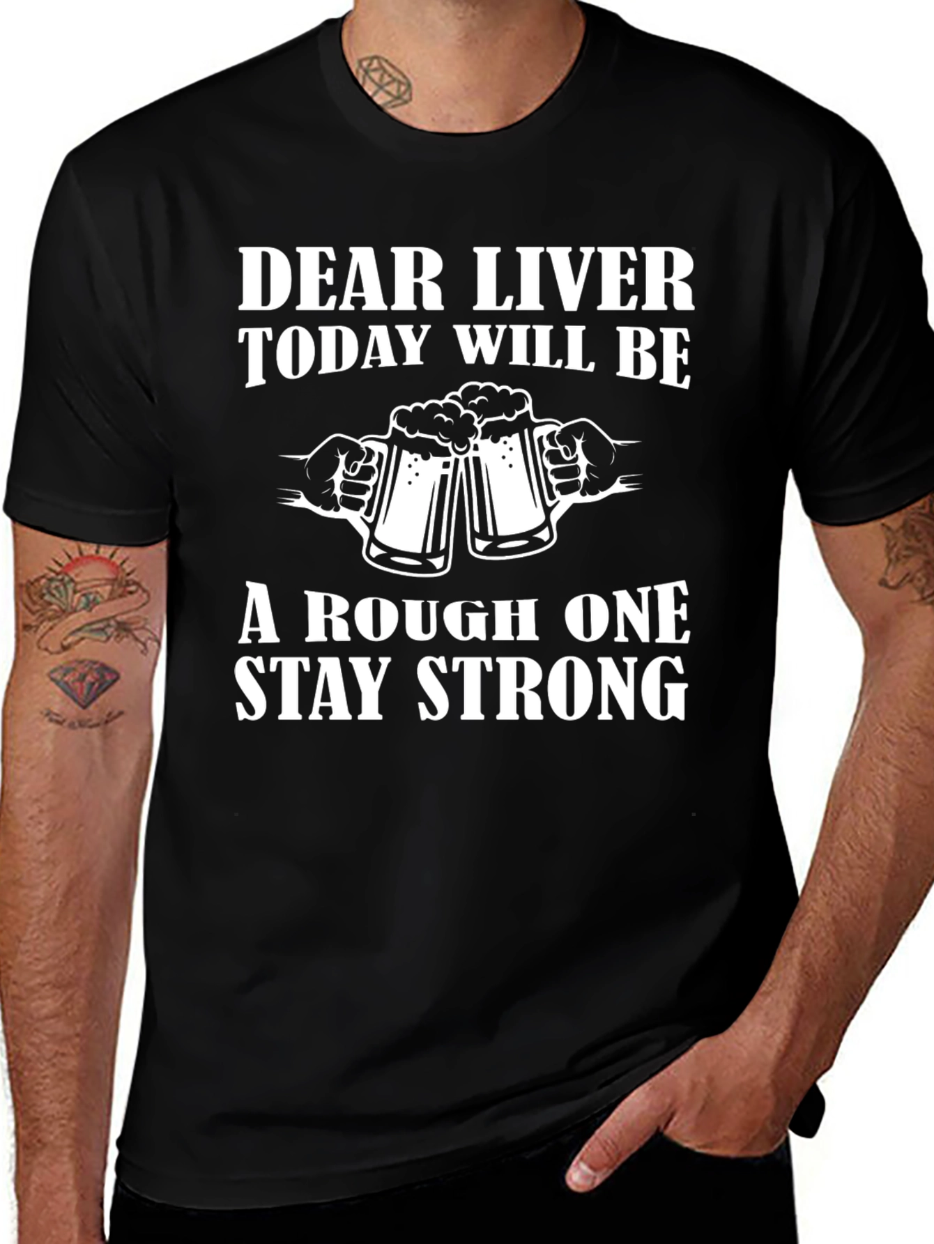 Variant 9 of Dear Liver T-Shirt - Funny Drinking Tee