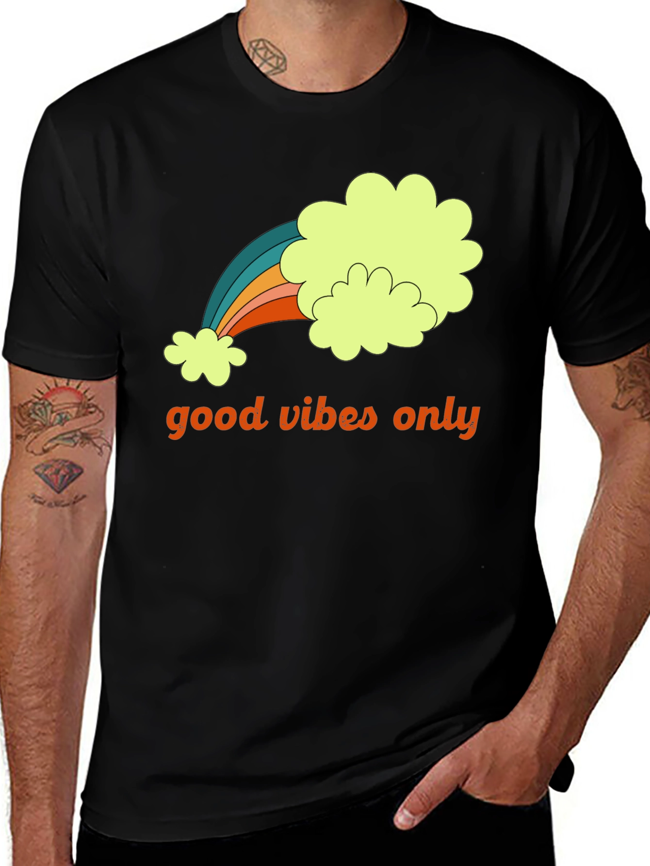 Variant 11 of Good Vibes Only Black Graphic Tee