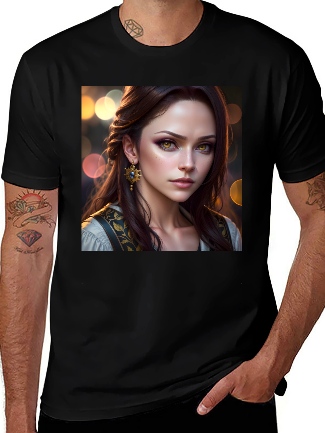 Variant 27 of Fantasy Woman Portrait Graphic T-Shirt