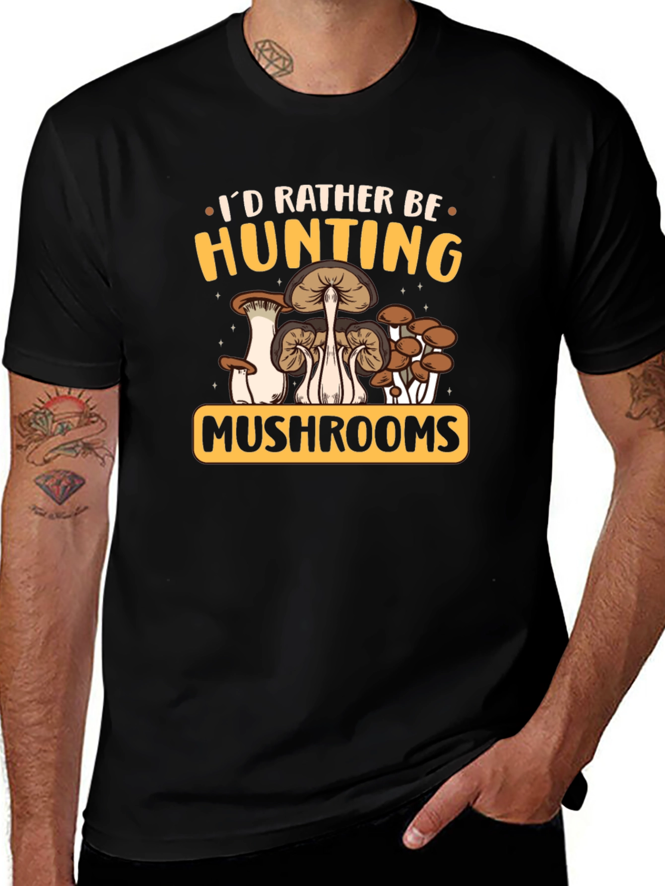 Variant 16 of Mushroom Hunting Graphic Tee