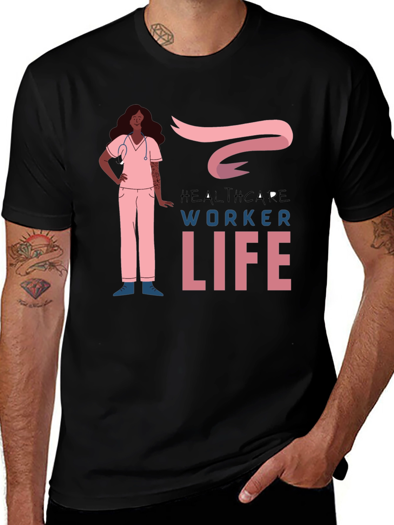 Healthcare Worker Life Graphic T-Shirt