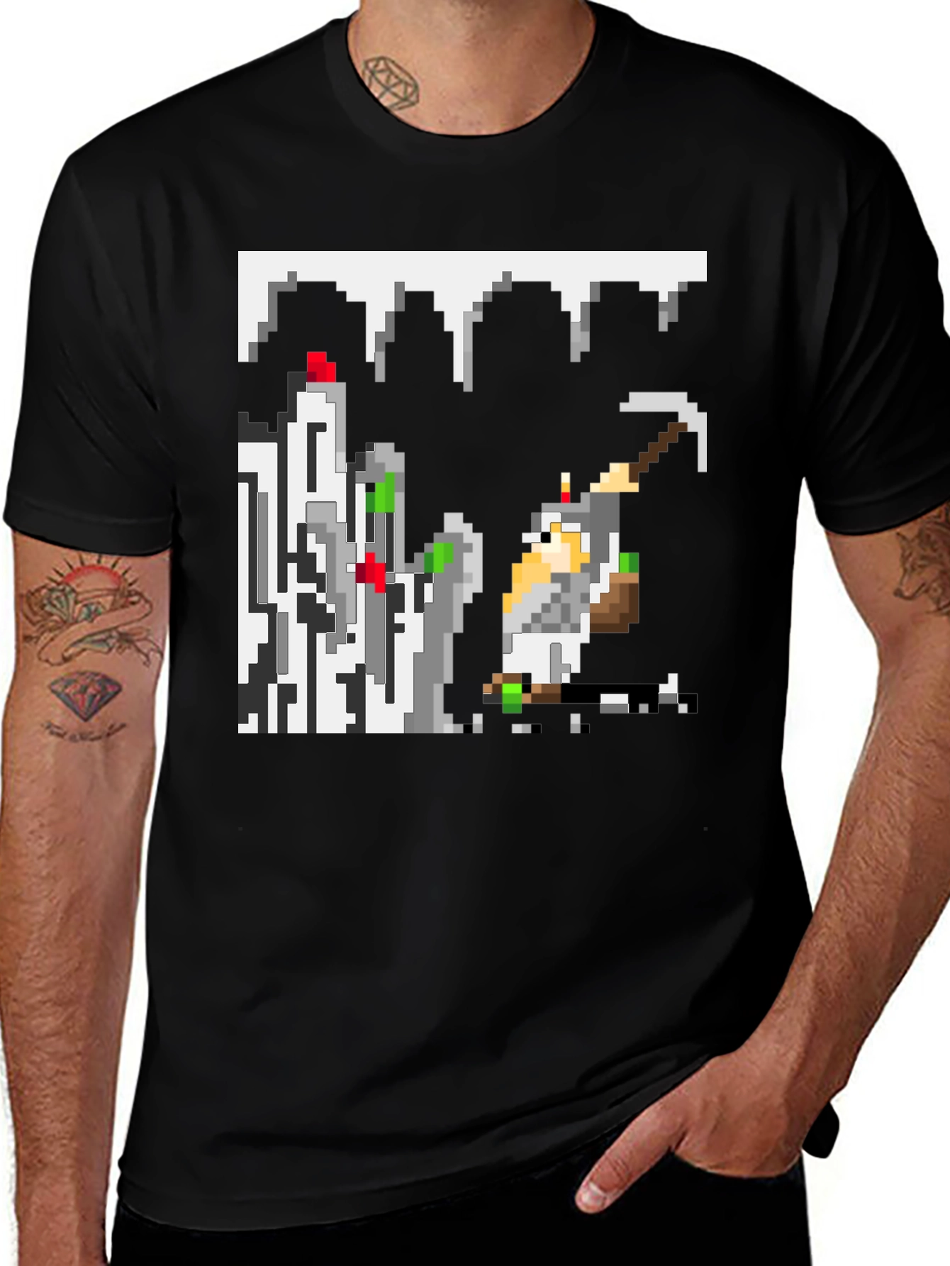 Variant 24 of Pixel Miner Black T-Shirt