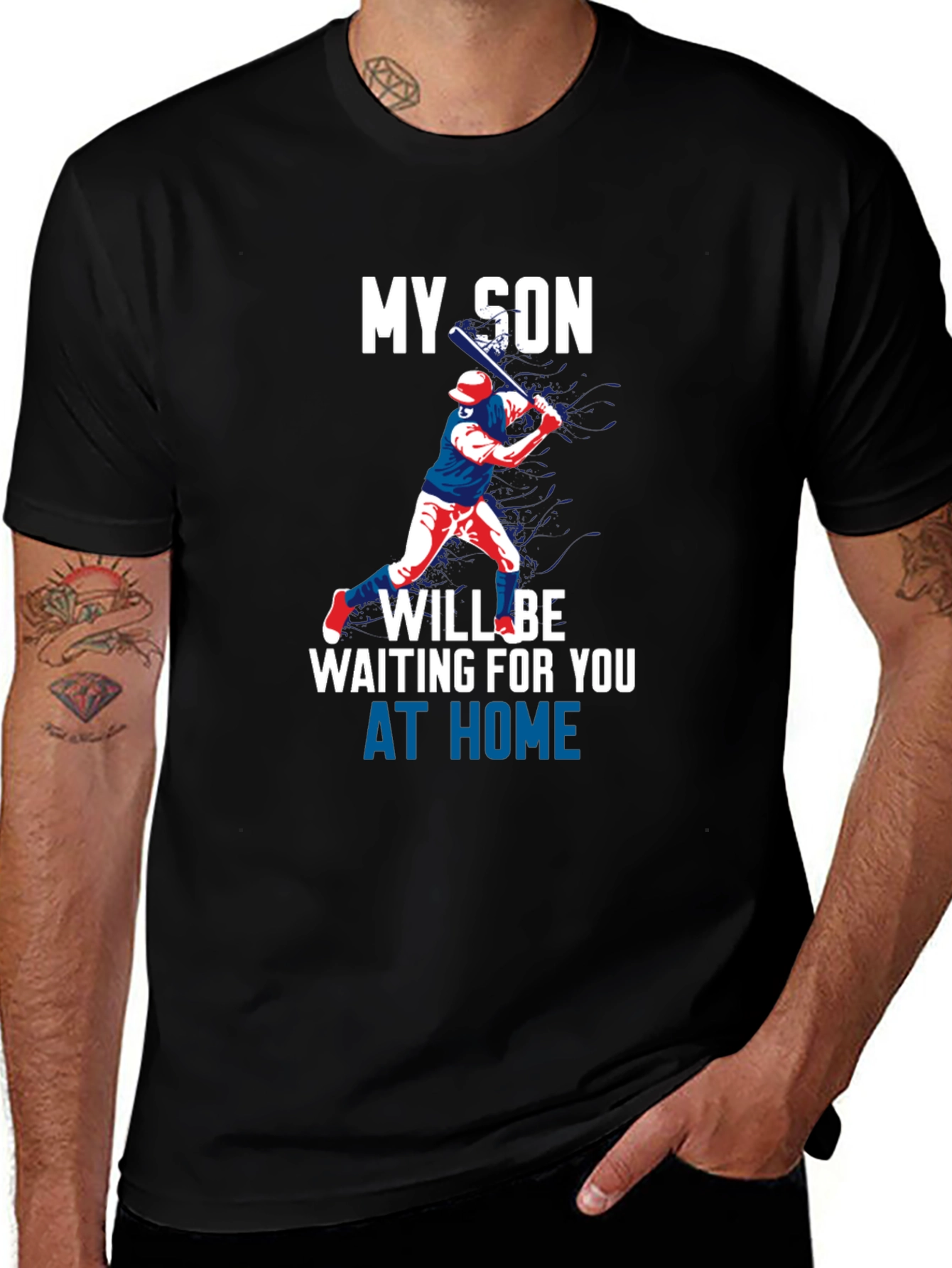 Variant 15 of My Son Will Be Waiting Baseball T-Shirt