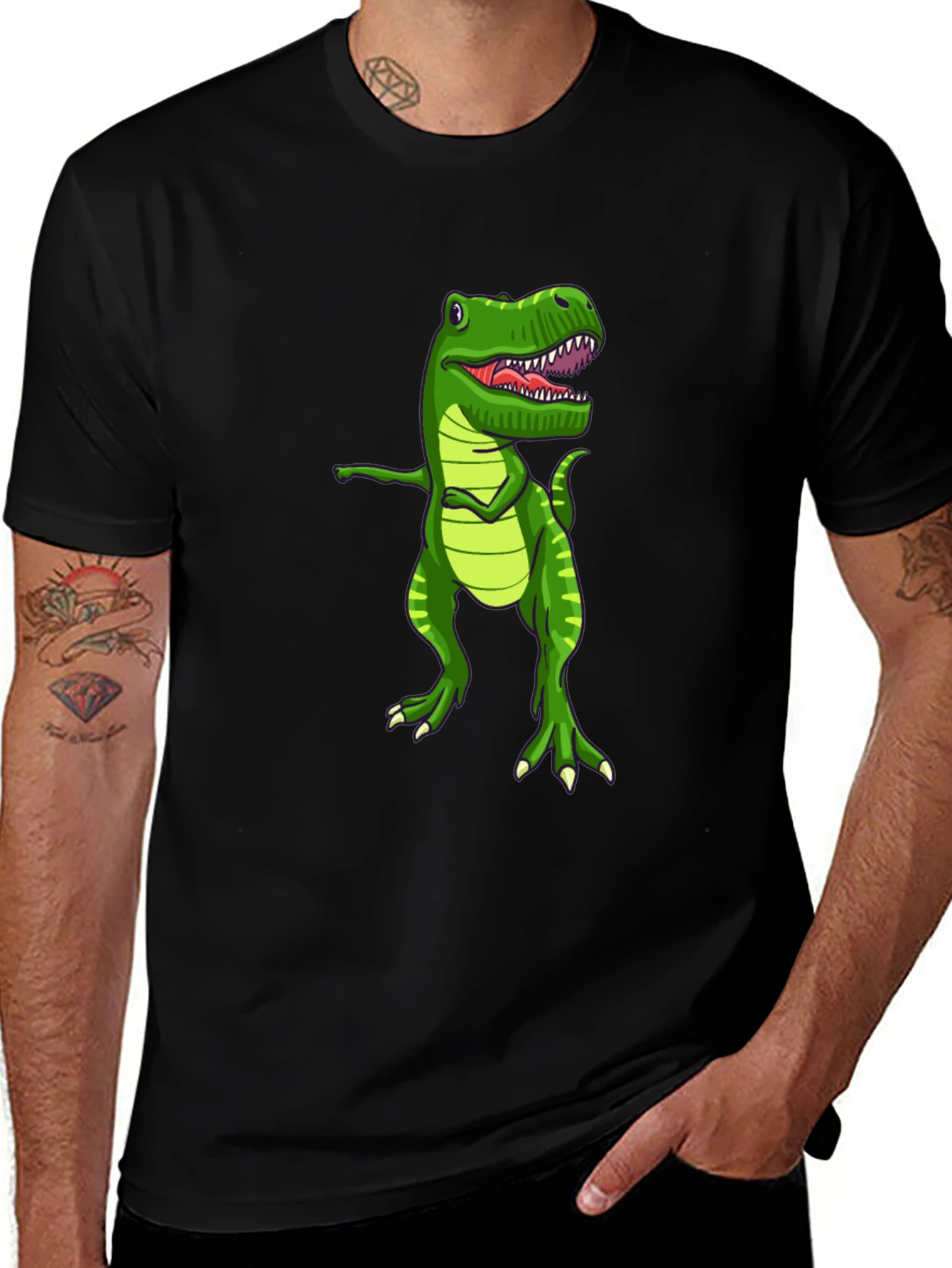 Variant 22 of Dabbing Dinosaur Graphic T-Shirt - Fun Novelty Tee