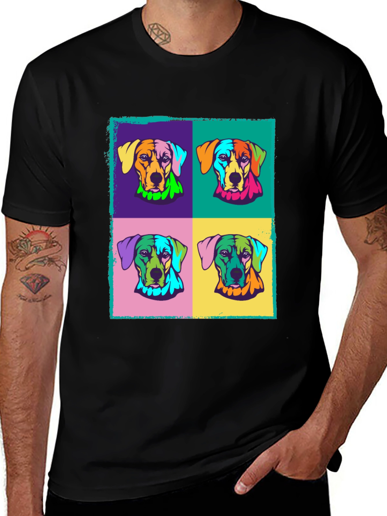 Variant 20 of Pop Art Dog T-Shirt | Colorful Canine Tee