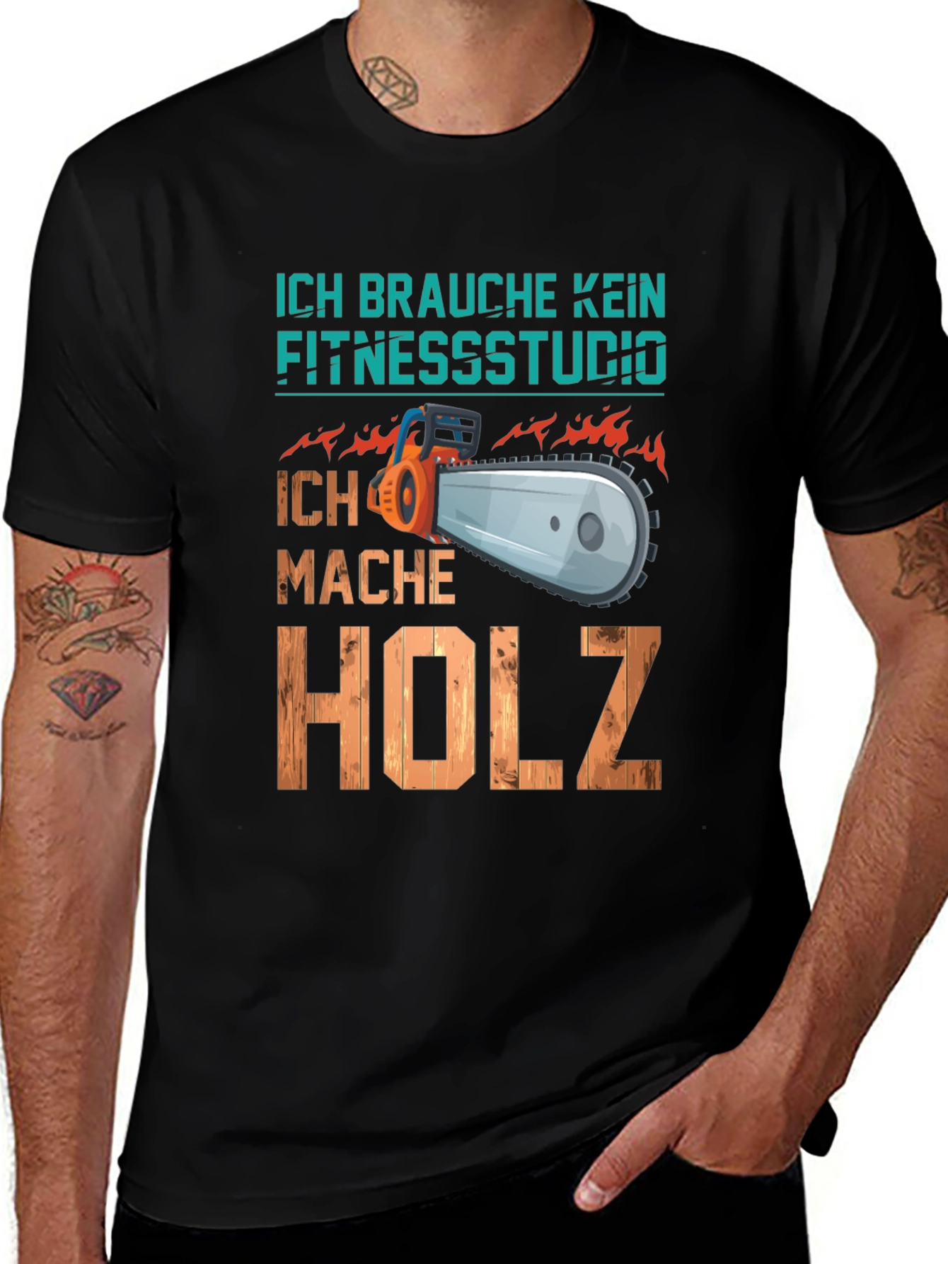 Variant 30 of Ich Mache Holz T-Shirt - Woodworking & Chainsaw