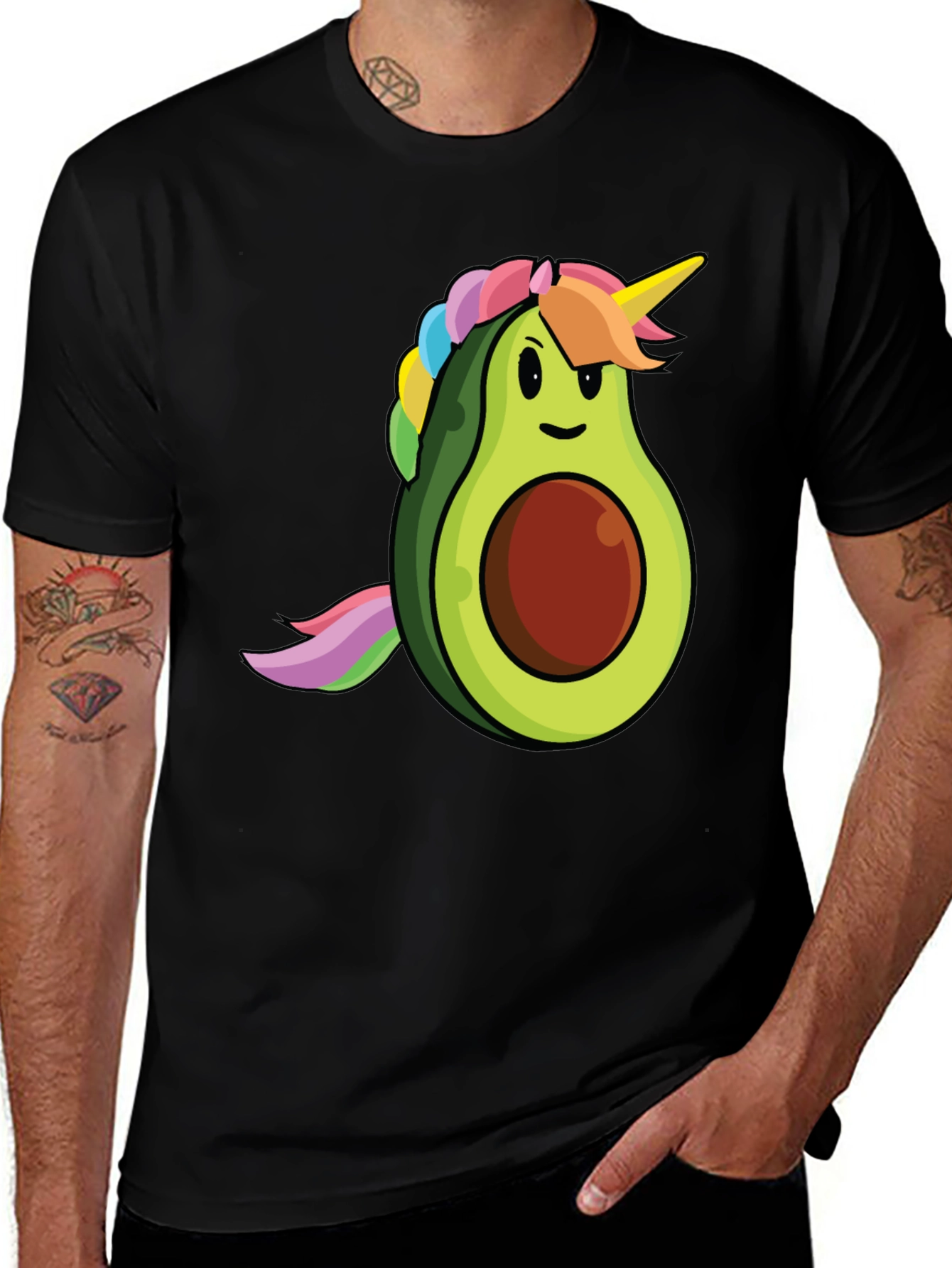 Variant 19 of Avocado Unicorn Graphic Tee - Fun Novelty T-Shirt