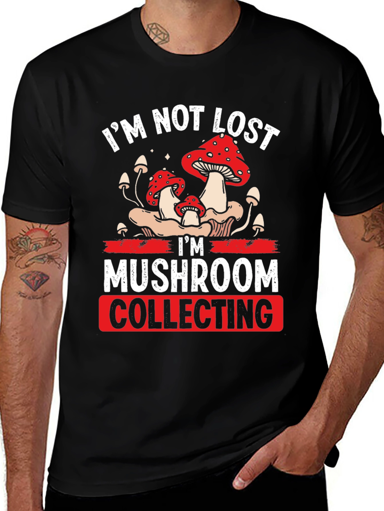 Variant 28 of Mushroom Collecting Graphic Tee