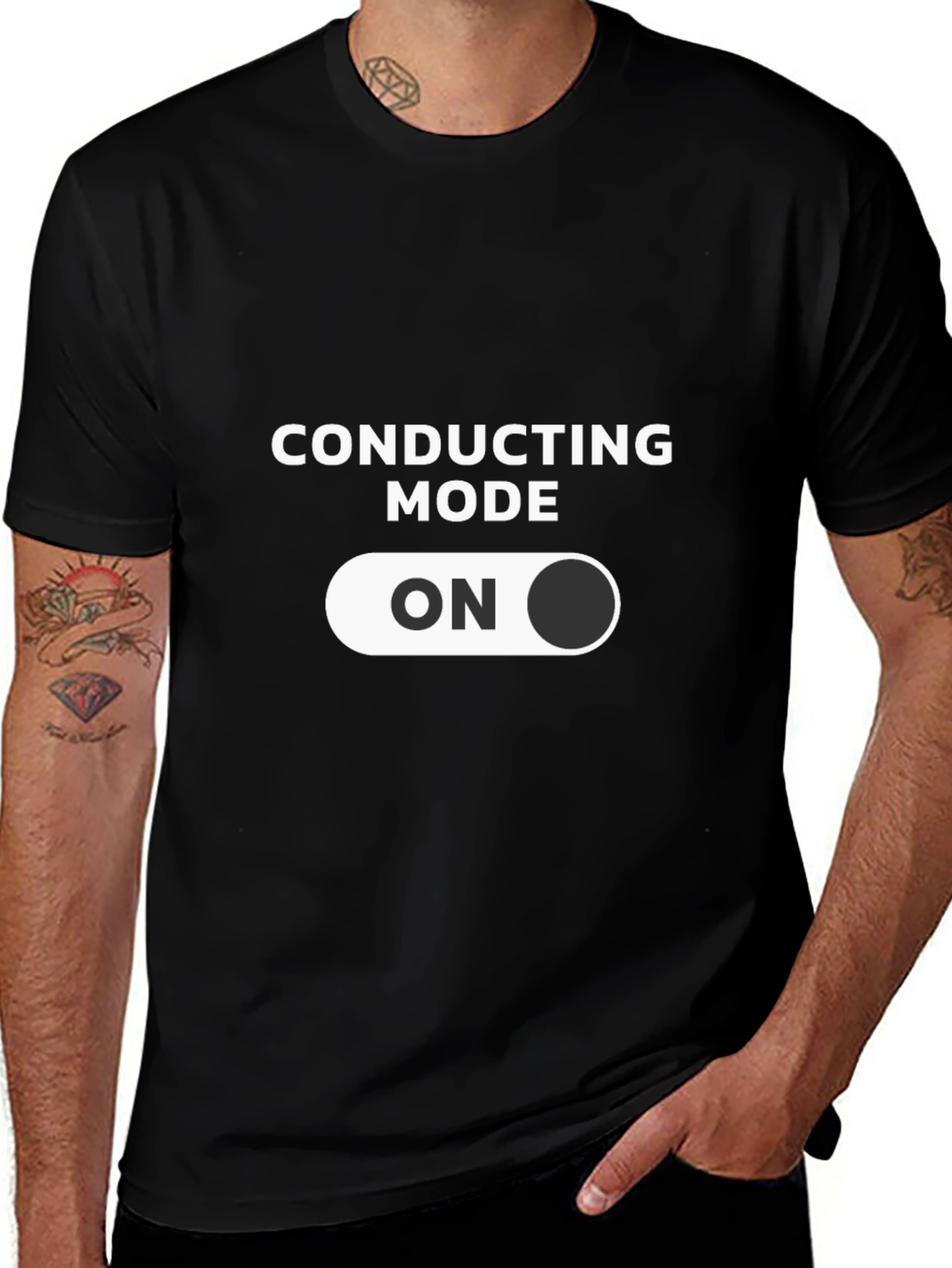 Variant 24 of Conducting Mode On Black T-Shirt