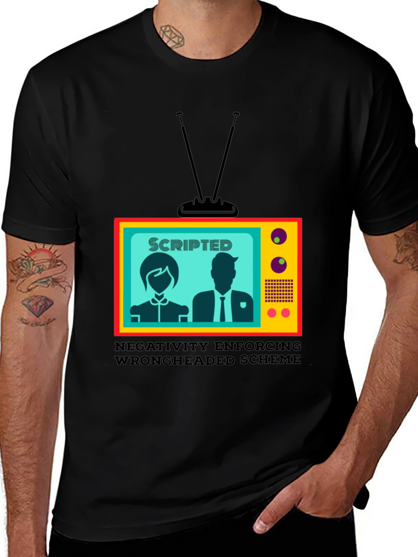 Variant 16 of Scripted TV Show T-Shirt - Enforcing Wrongheaded Scheme