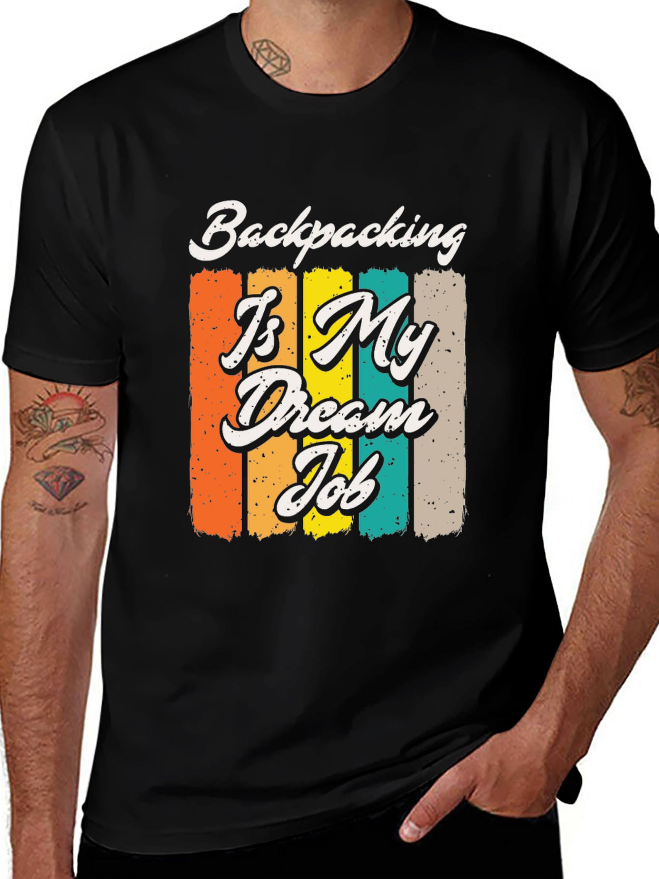 Variant 29 of Backpacking Is My Dream Job Graphic Tee