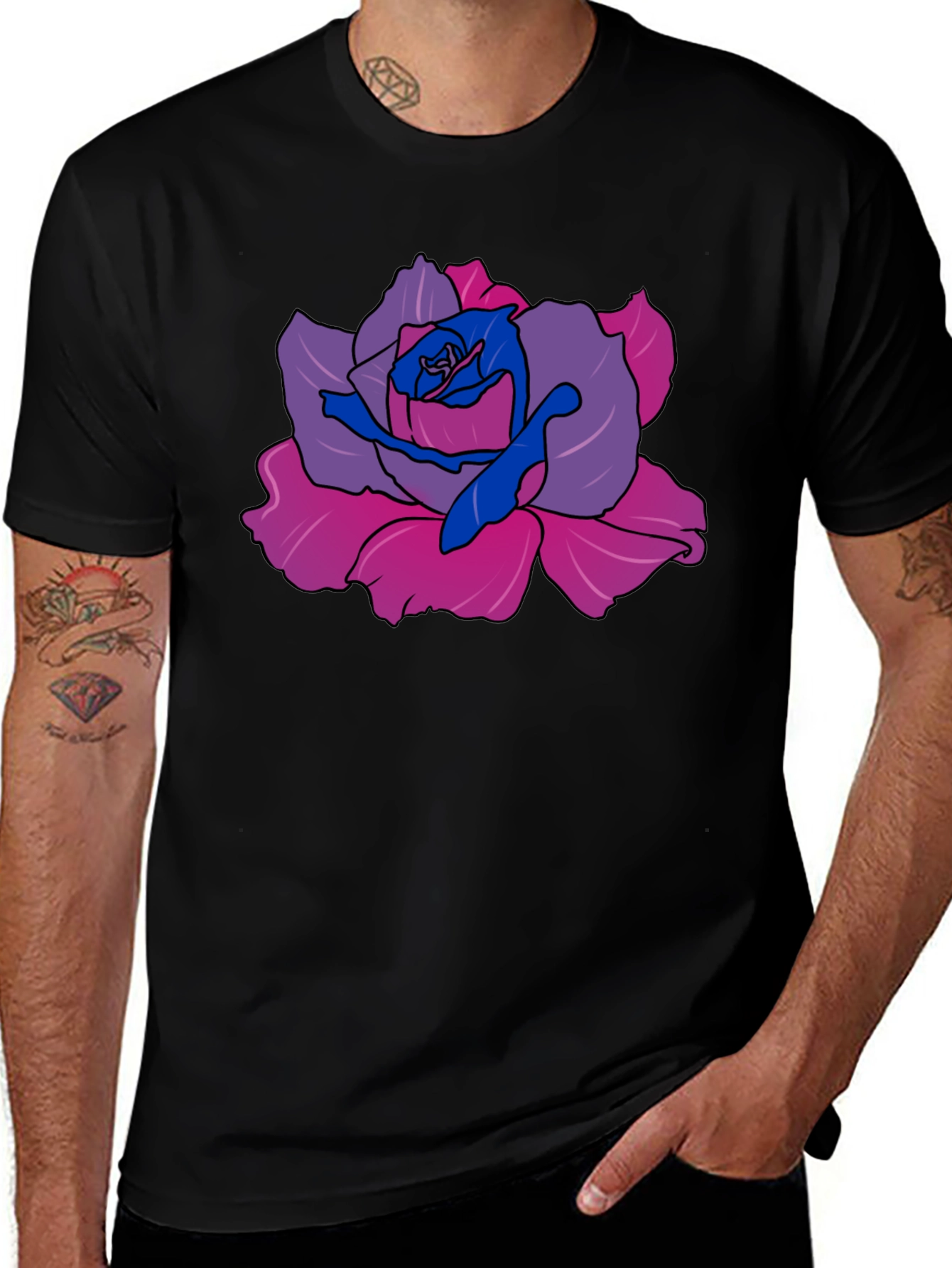 Rose Bi Pride Graphic Tee
