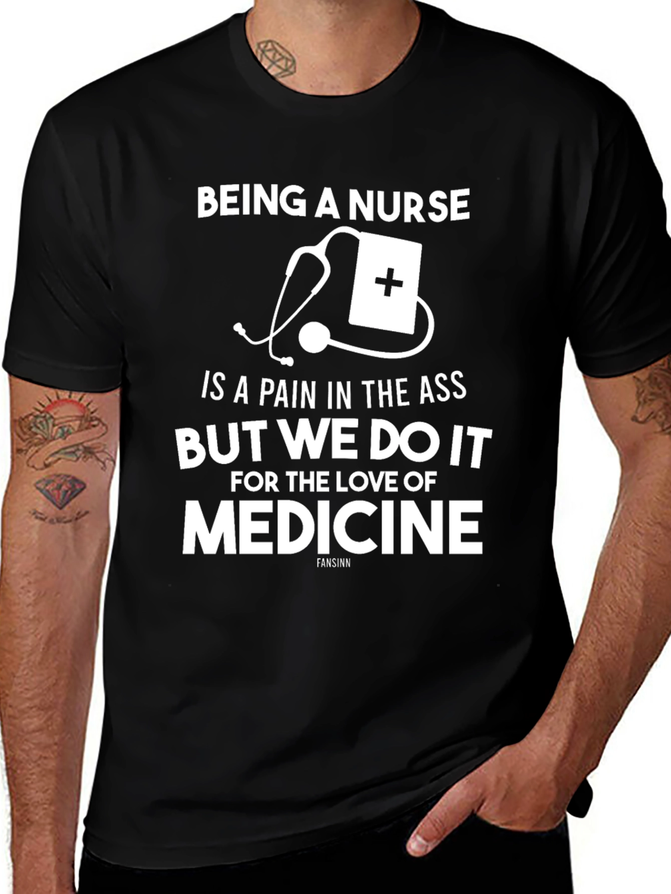 Variant 26 of Nurse Humor T-Shirt - Pain in the Ass, Love of Medicine