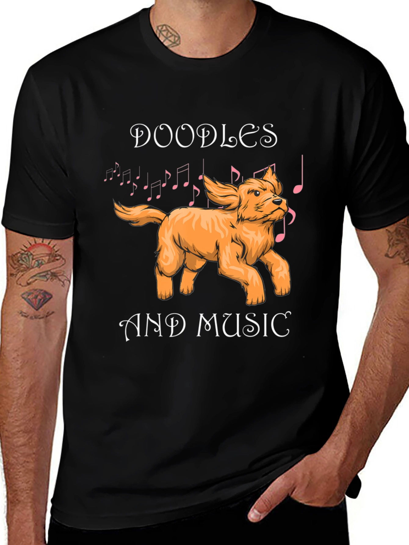 Variant 12 of Doodles and Music Graphic T-Shirt