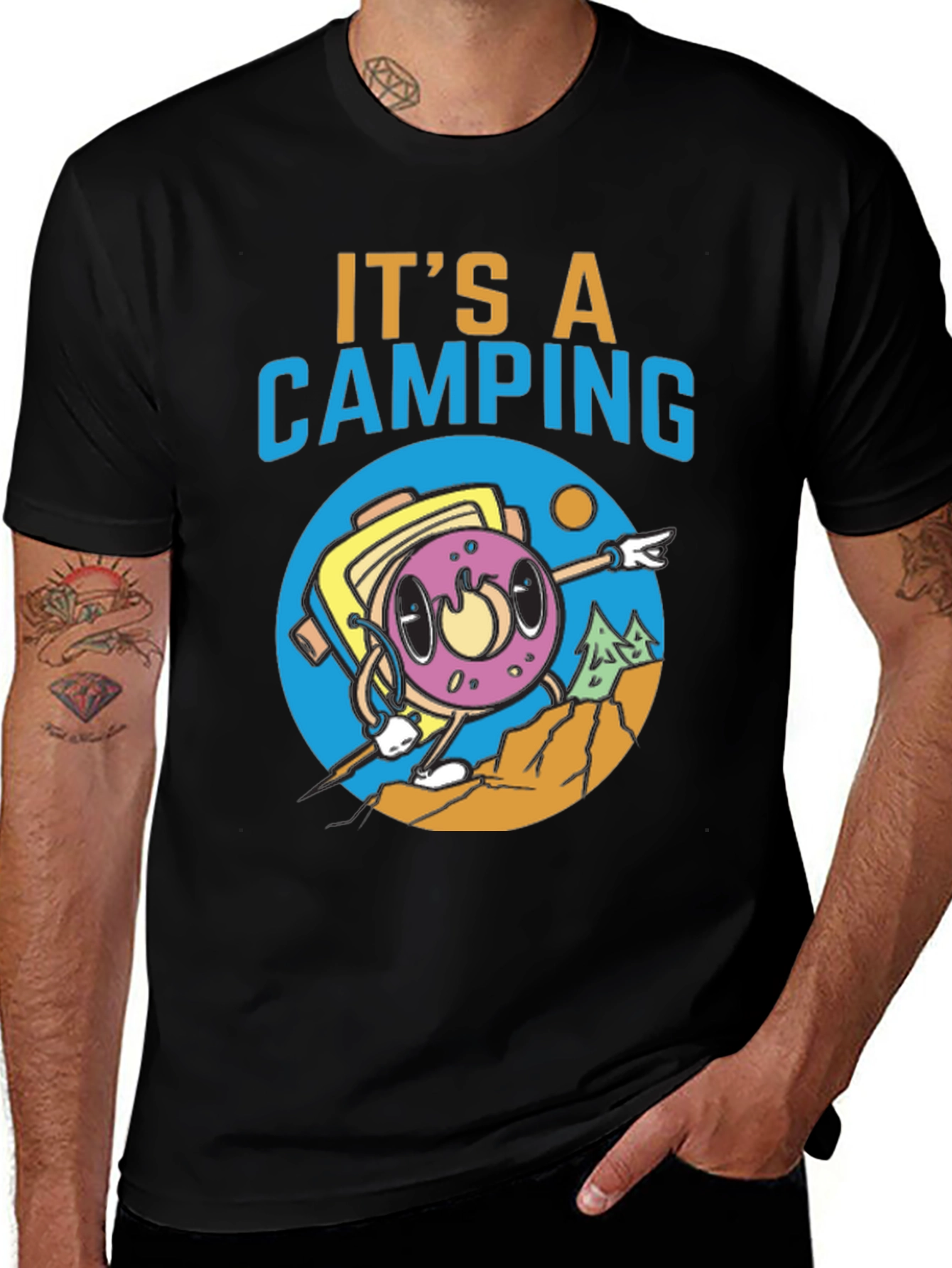 Variant 25 of Camping Donut Adventure T-Shirt