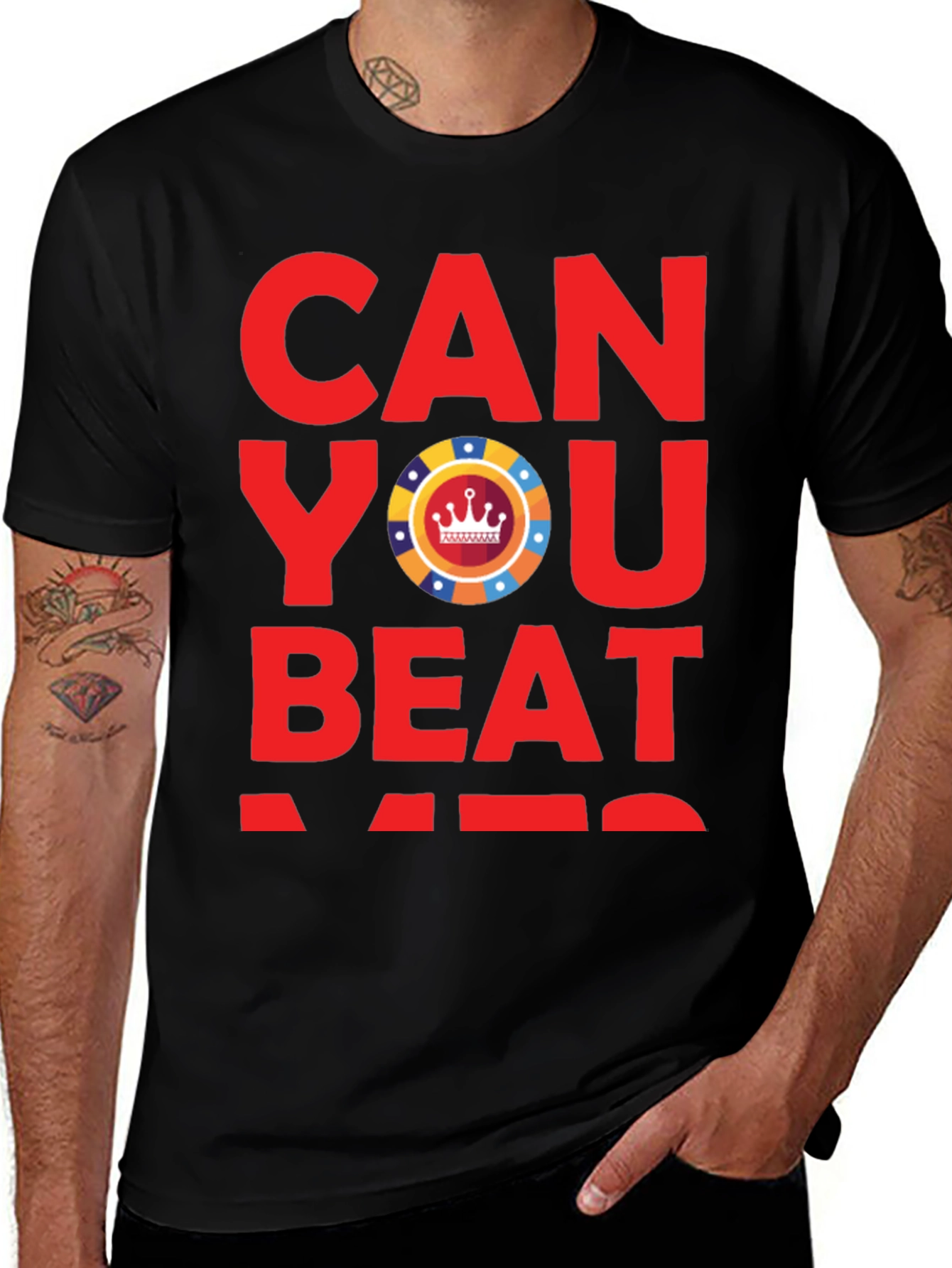 Variant 5 of Can You Beat Me? Poker T-Shirt