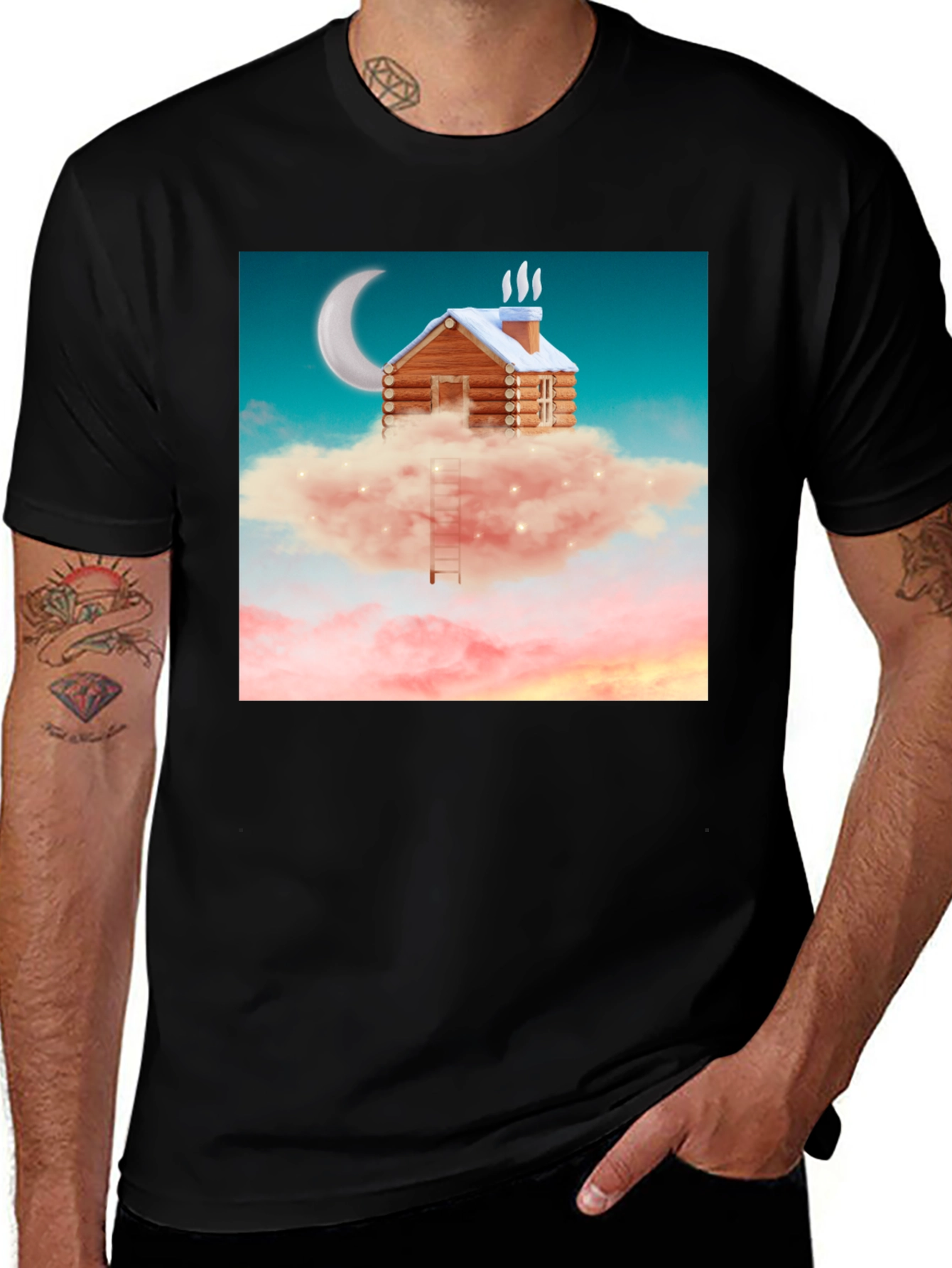 Variant 26 of Dreamy Cabin T-Shirt - Cloud Nine Comfort