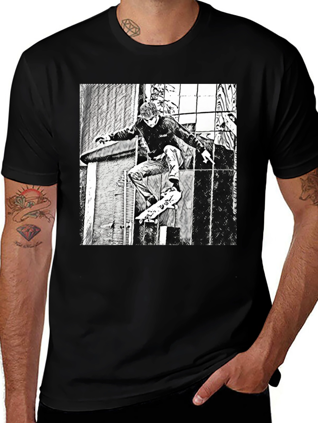 Variant 9 of Skateboarder Graphic Tee