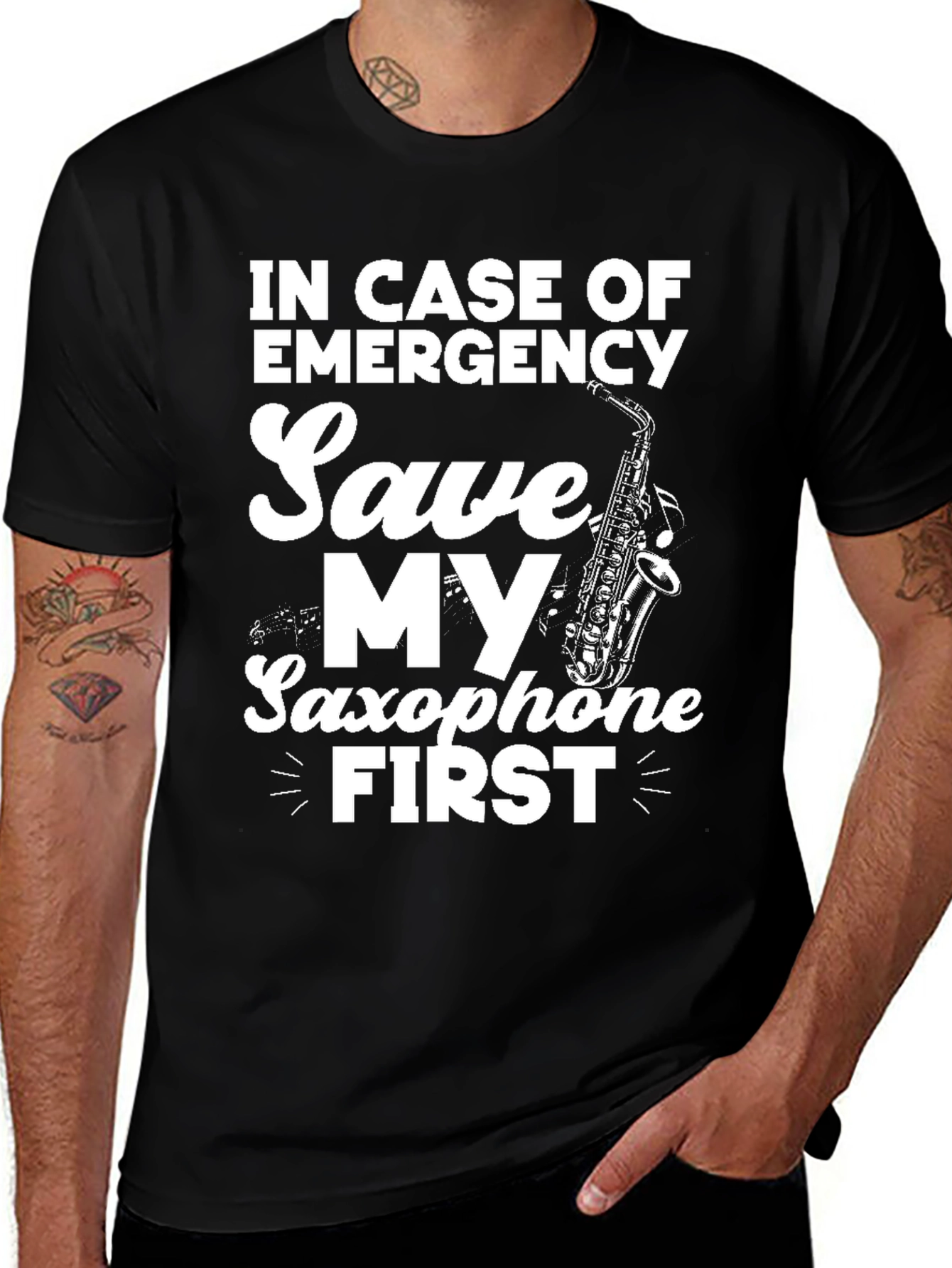 Variant 27 of Save My Saxophone T-Shirt