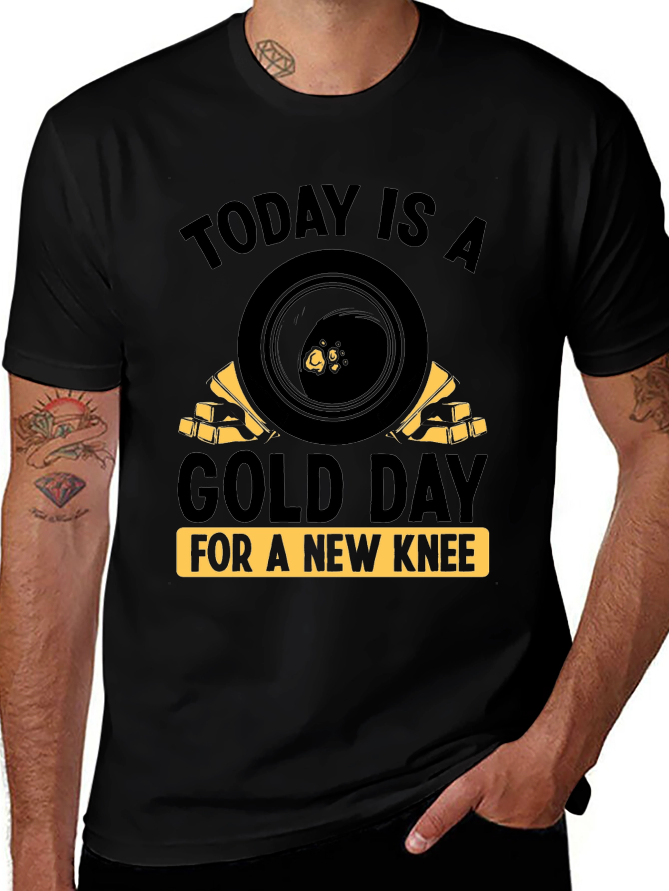 Variant 23 of Gold Day New Knee Graphic Tee