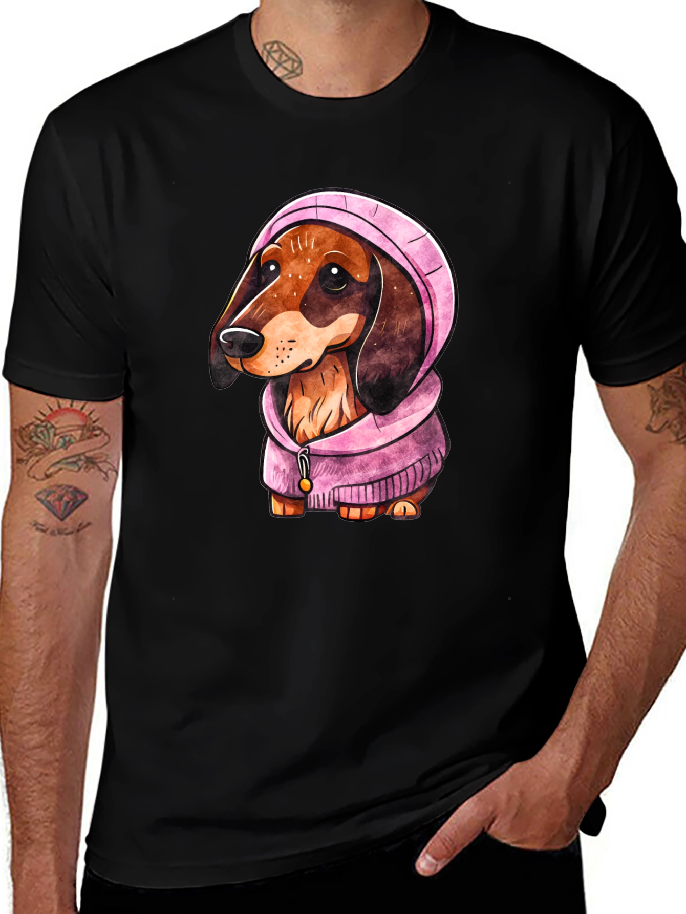 Variant 16 of Dachshund Dog in Hoodie T-Shirt