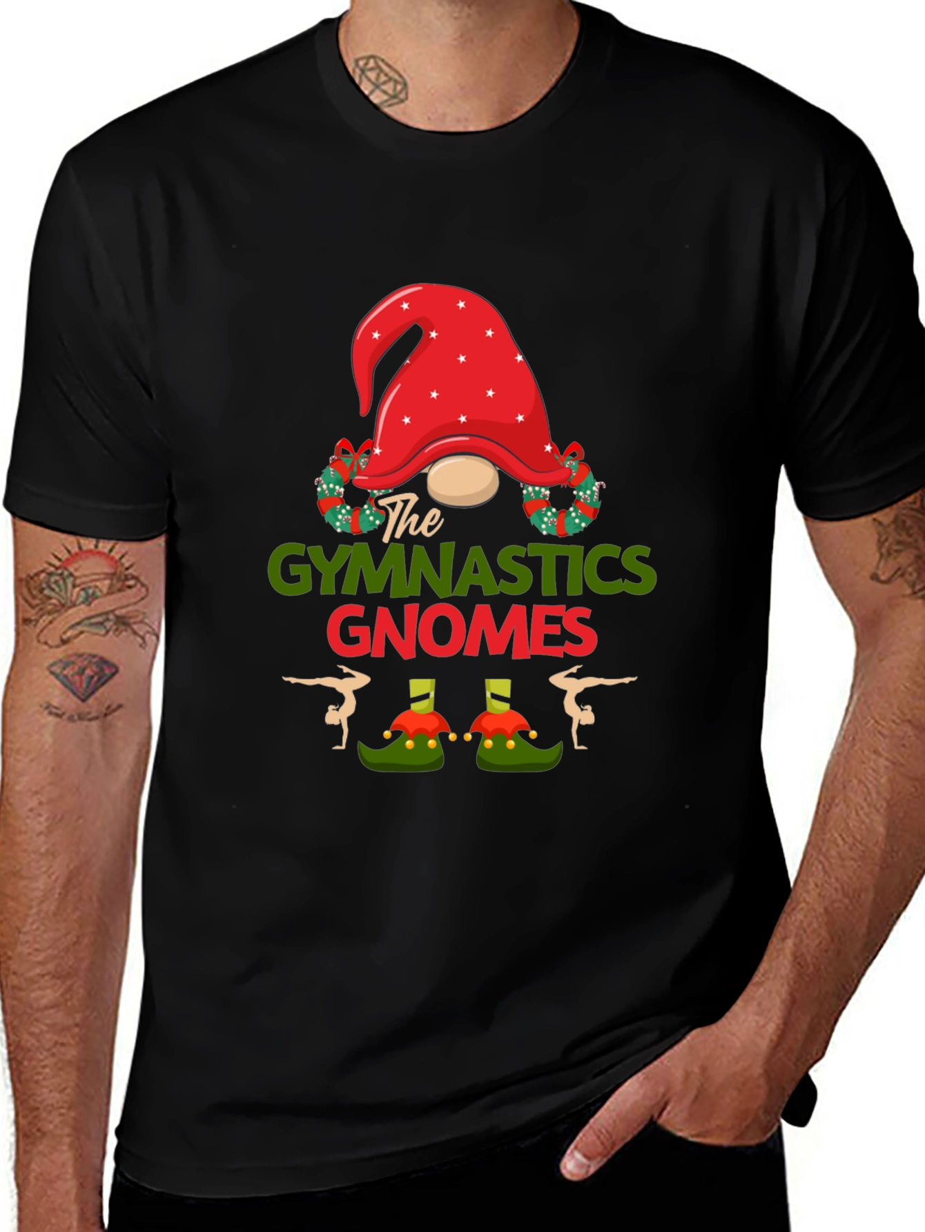 Variant 26 of Gymnastics Gnomes Christmas T-Shirt