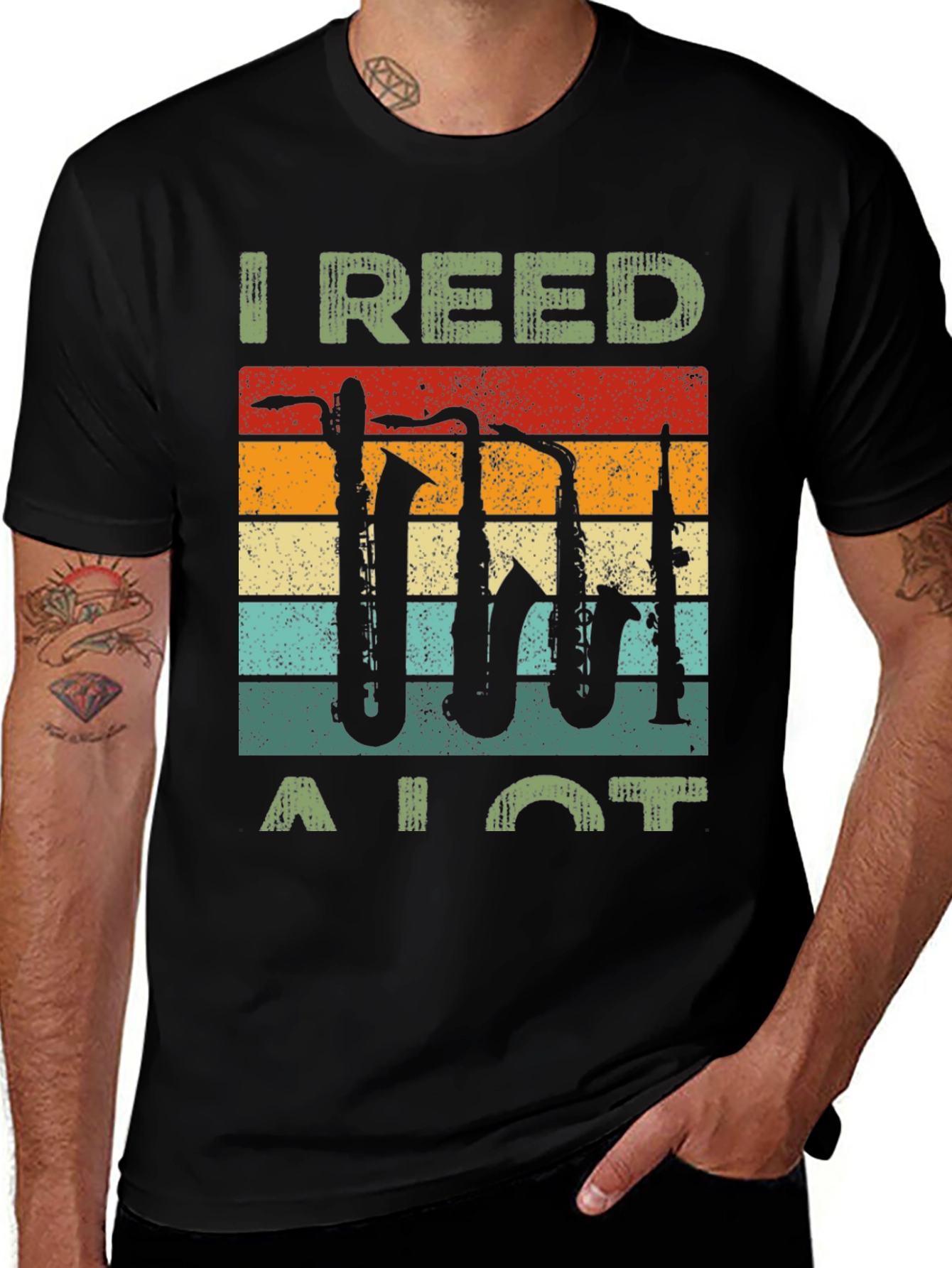 Variant 9 of I Reed A Lot Saxophone T-Shirt - Music Lover Tee