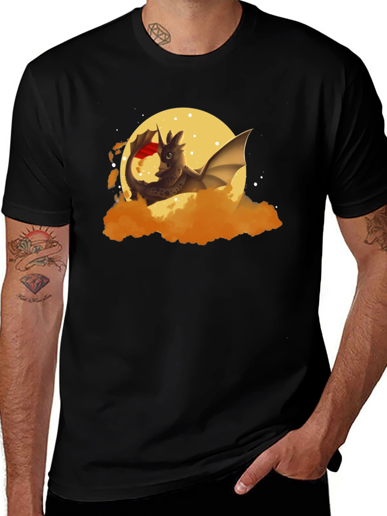 Variant 26 of Toothless Dragon Moon Graphic Tee