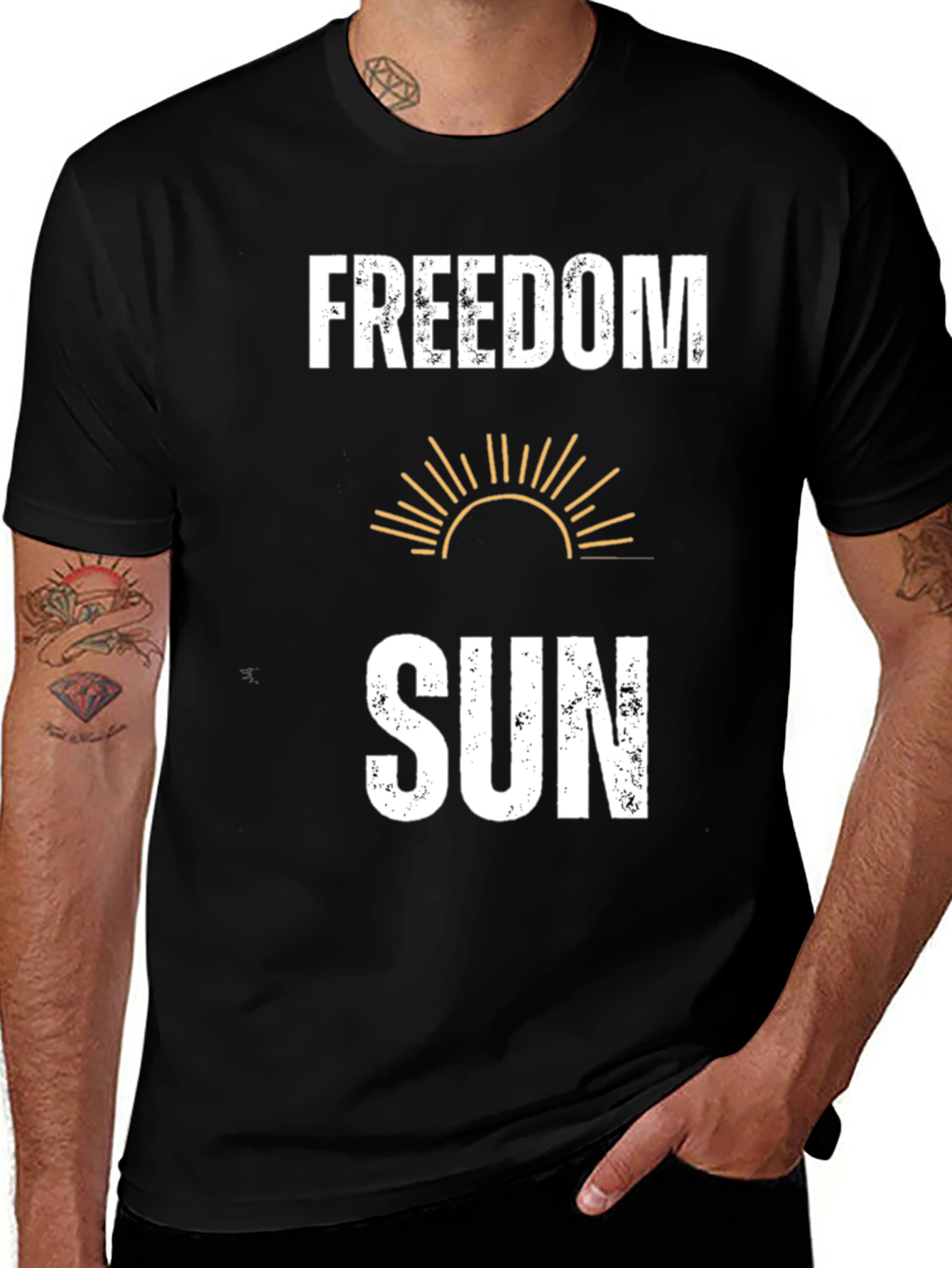 Variant 27 of Freedom Sun Graphic Tee - Stylish Comfort