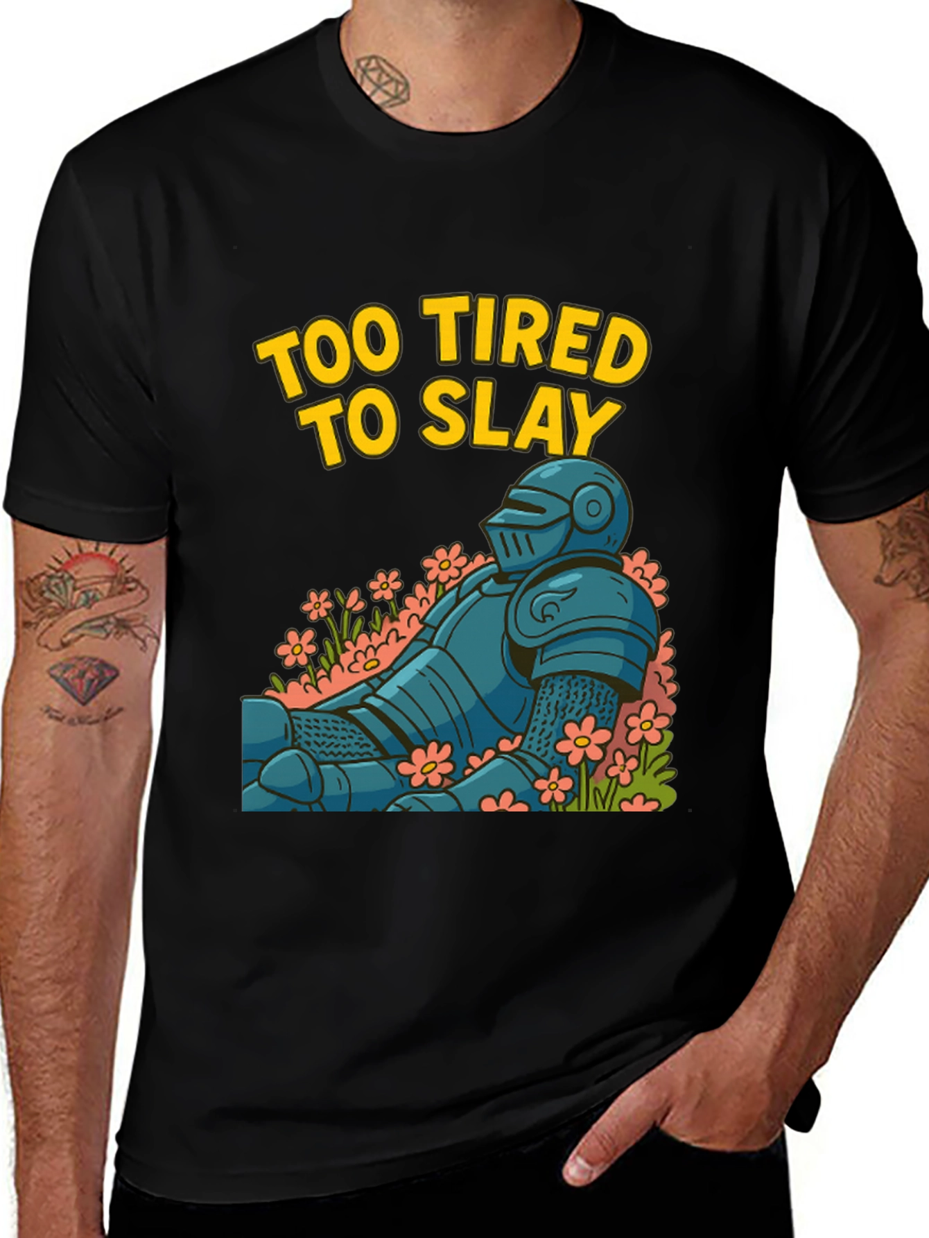 Variant 3 of Too Tired To Slay Graphic T-Shirt