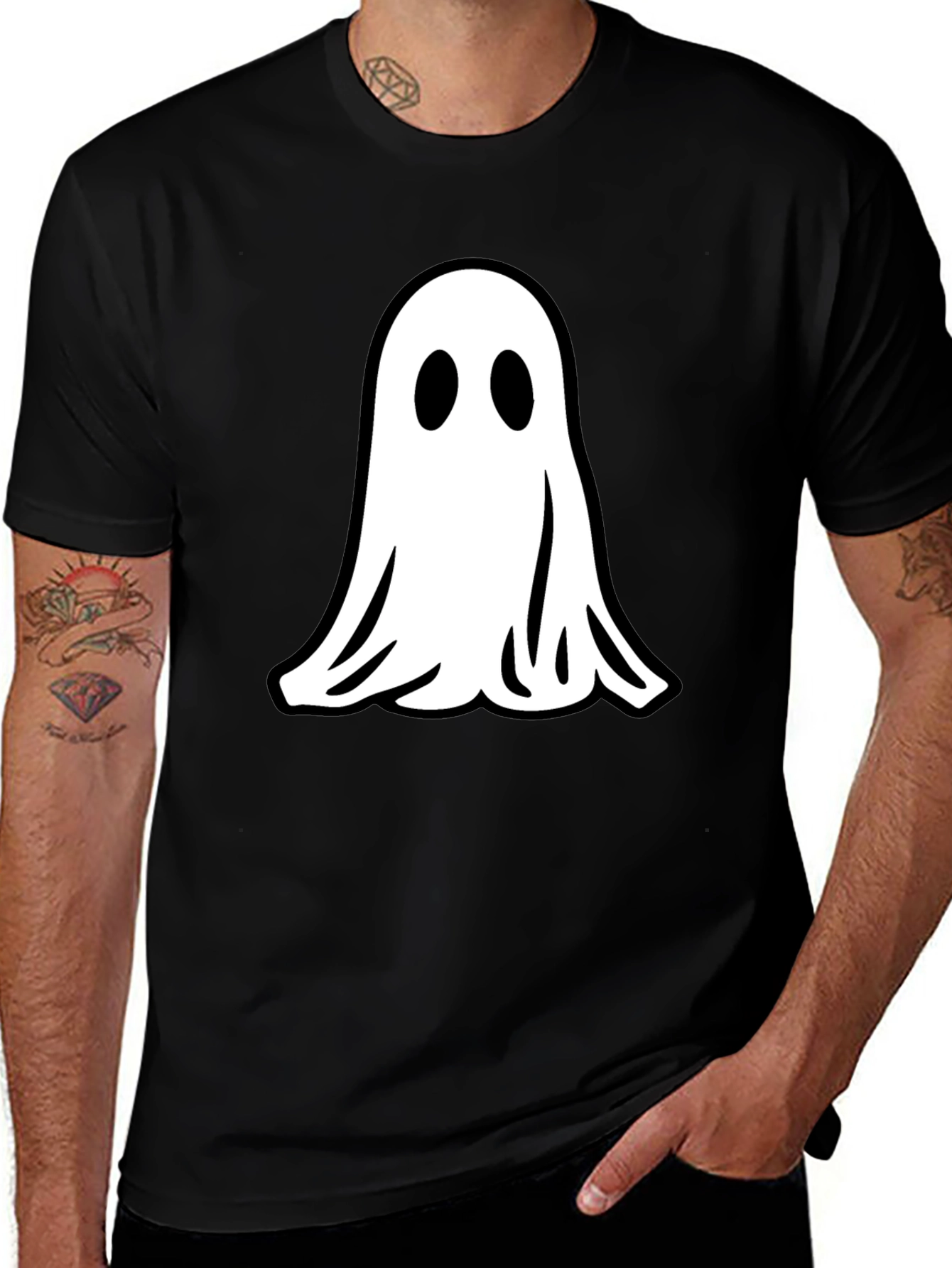 Variant 3 of Ghost Graphic Black T-Shirt