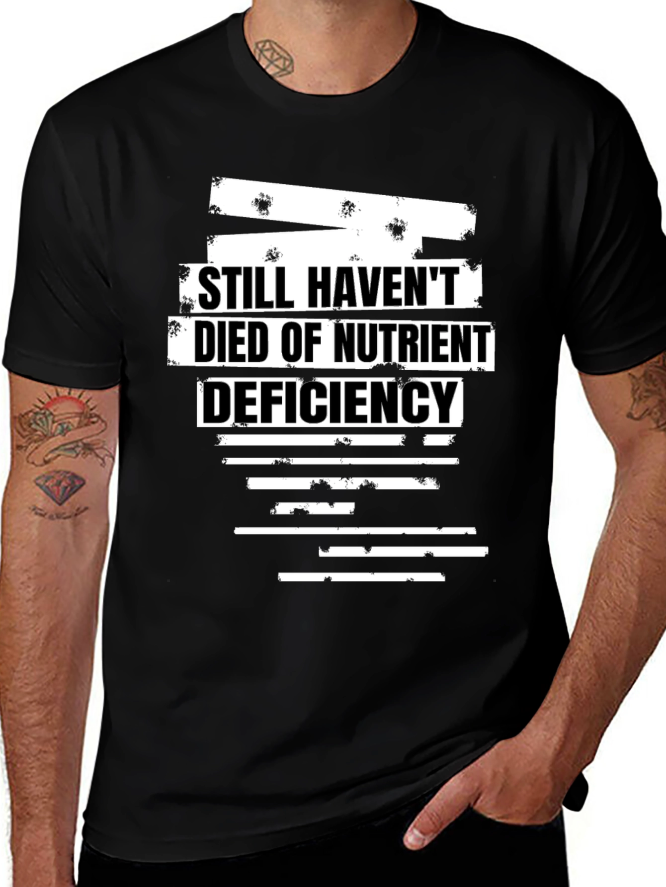 Variant 15 of Nutrient Deficiency Graphic Tee - Black