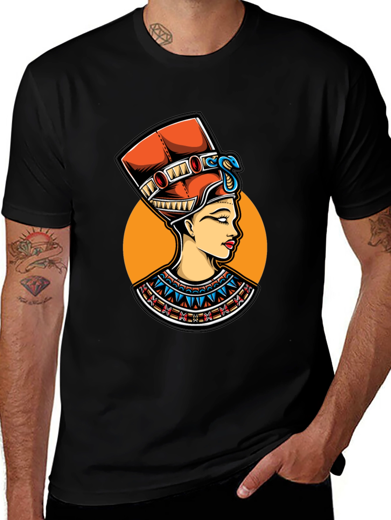 Variant 30 of Nefertiti Graphic Tee - Stylish Black T-Shirt