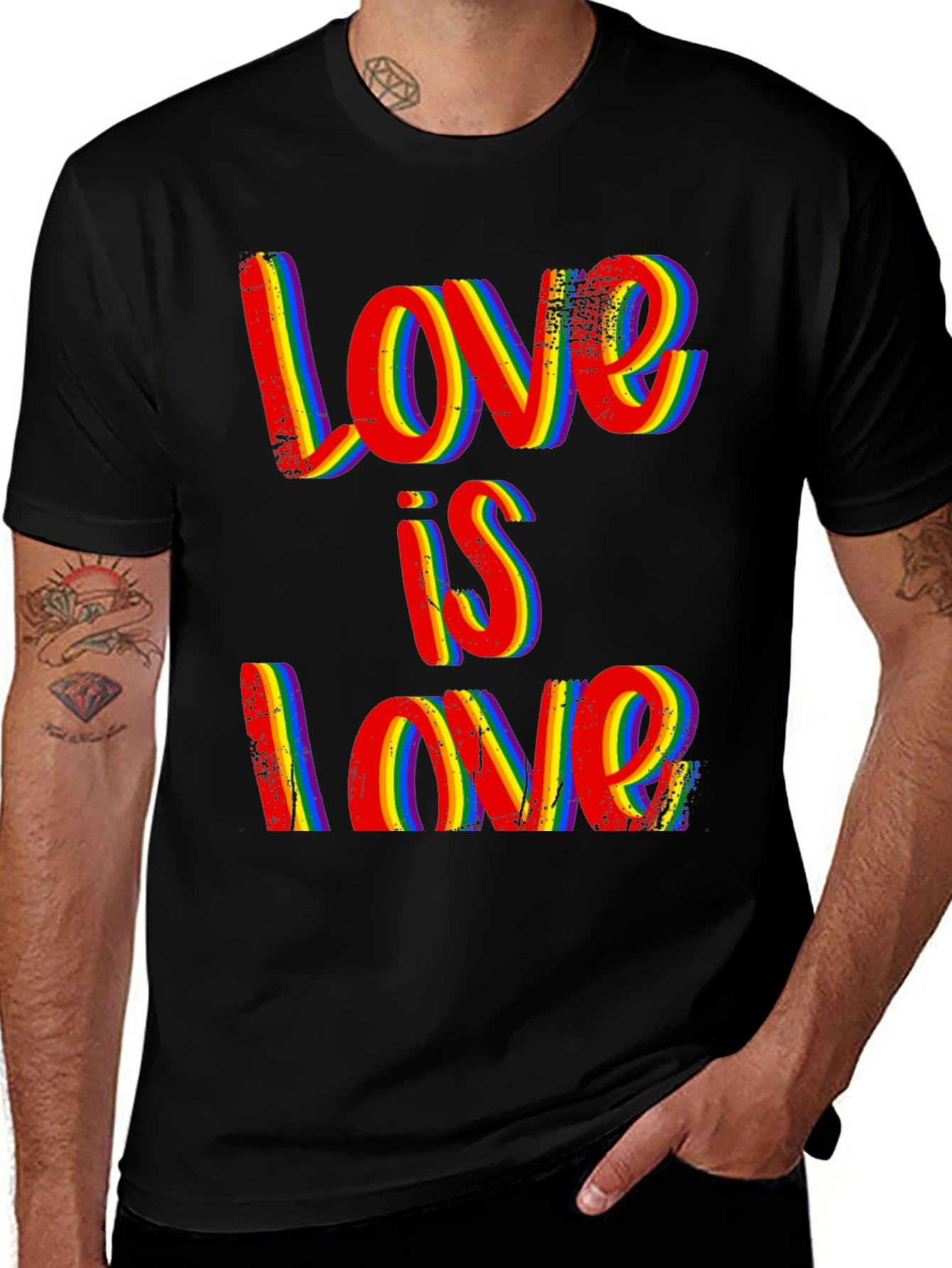 Variant 28 of Love is Love Rainbow Pride Graphic T-Shirt