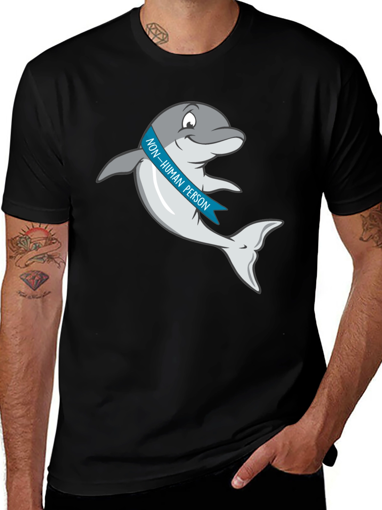 Variant 20 of Non-Human Person Dolphin T-Shirt