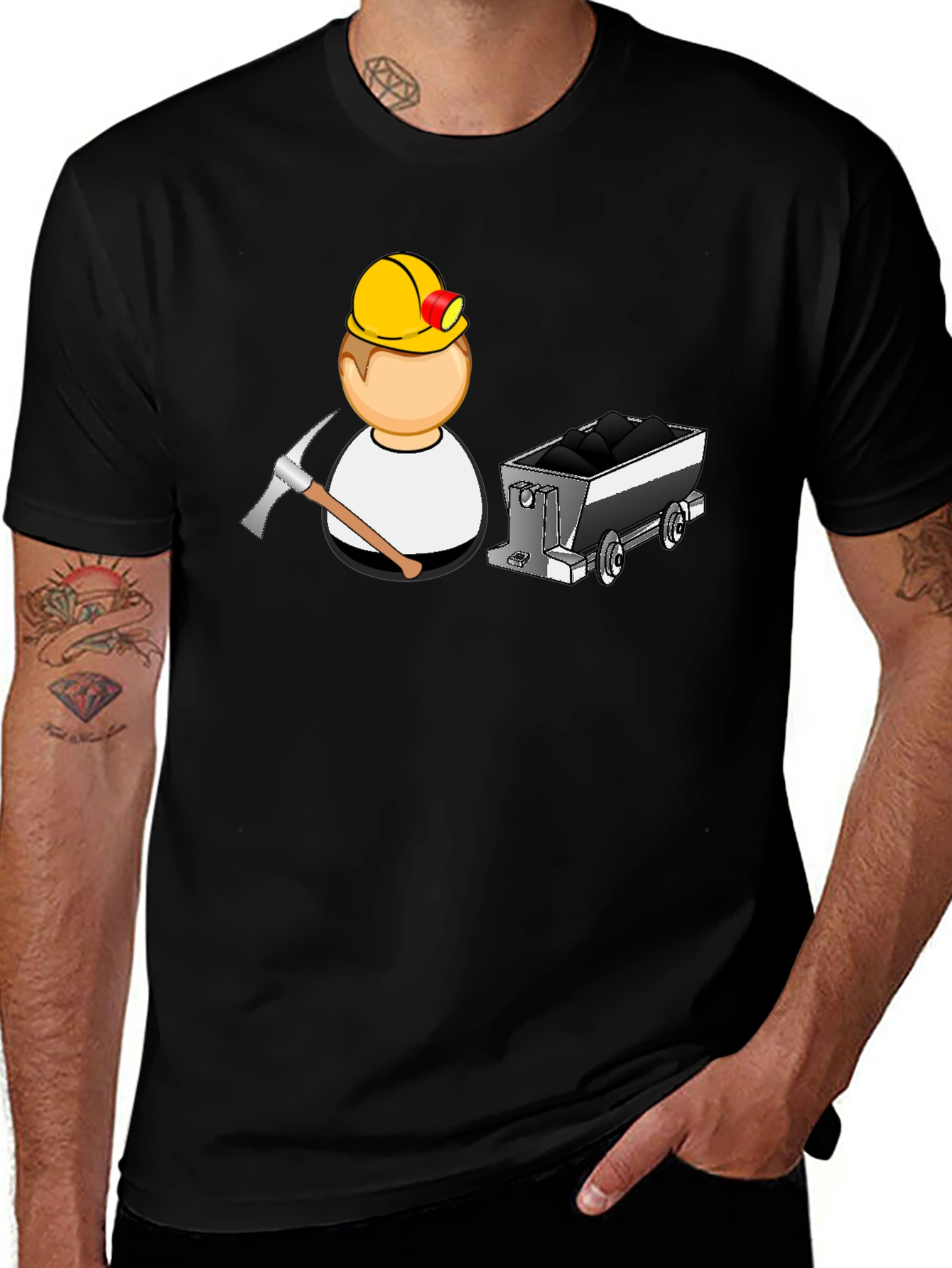 Variant 12 of Miner Cartoon Graphic T-Shirt
