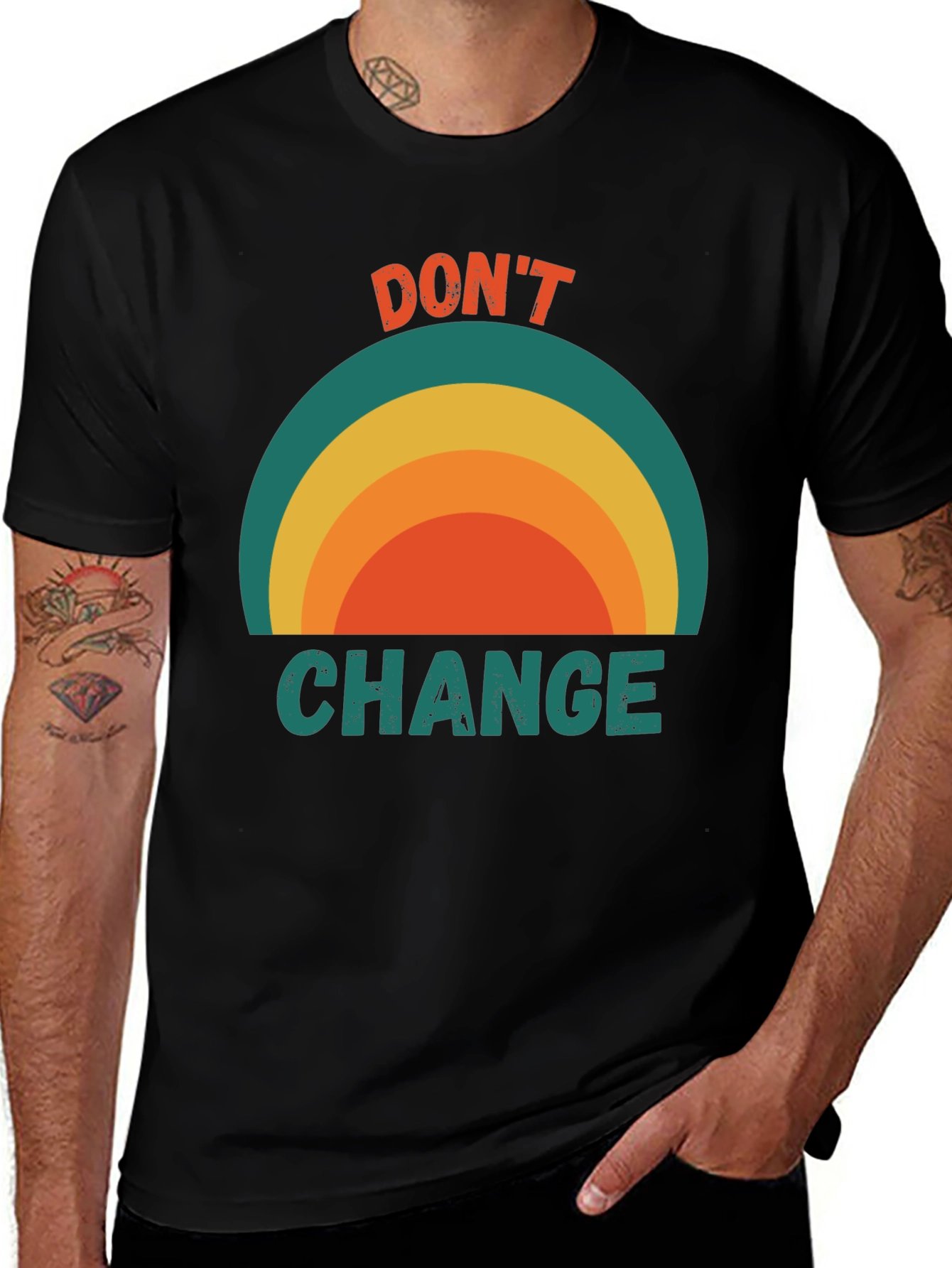 Variant 4 of Retro 'Don't Change' Graphic Tee