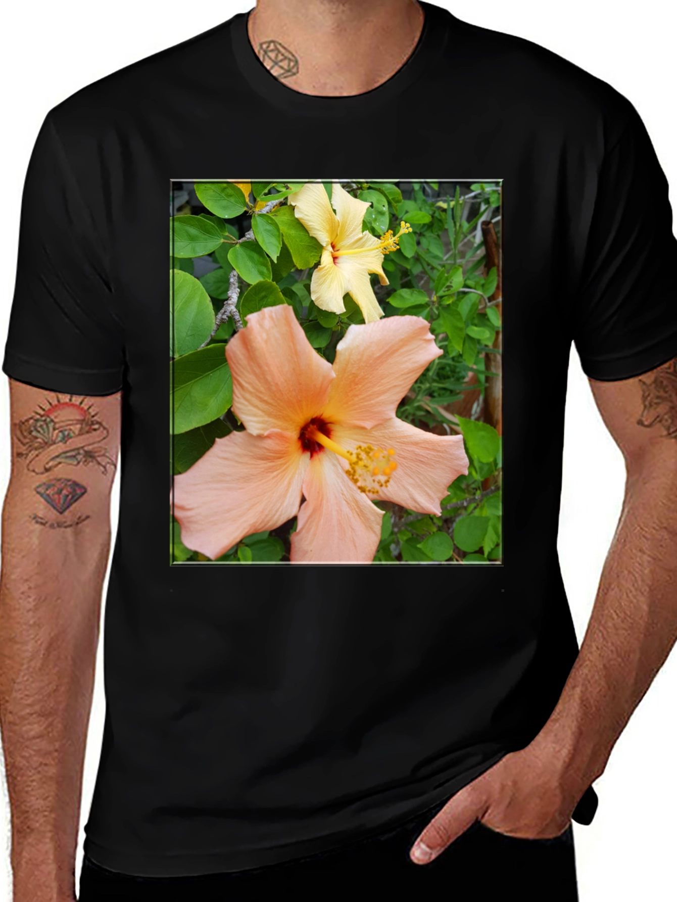 Variant 28 of Floral Hibiscus T-Shirt - Tropical Flower Graphic Tee