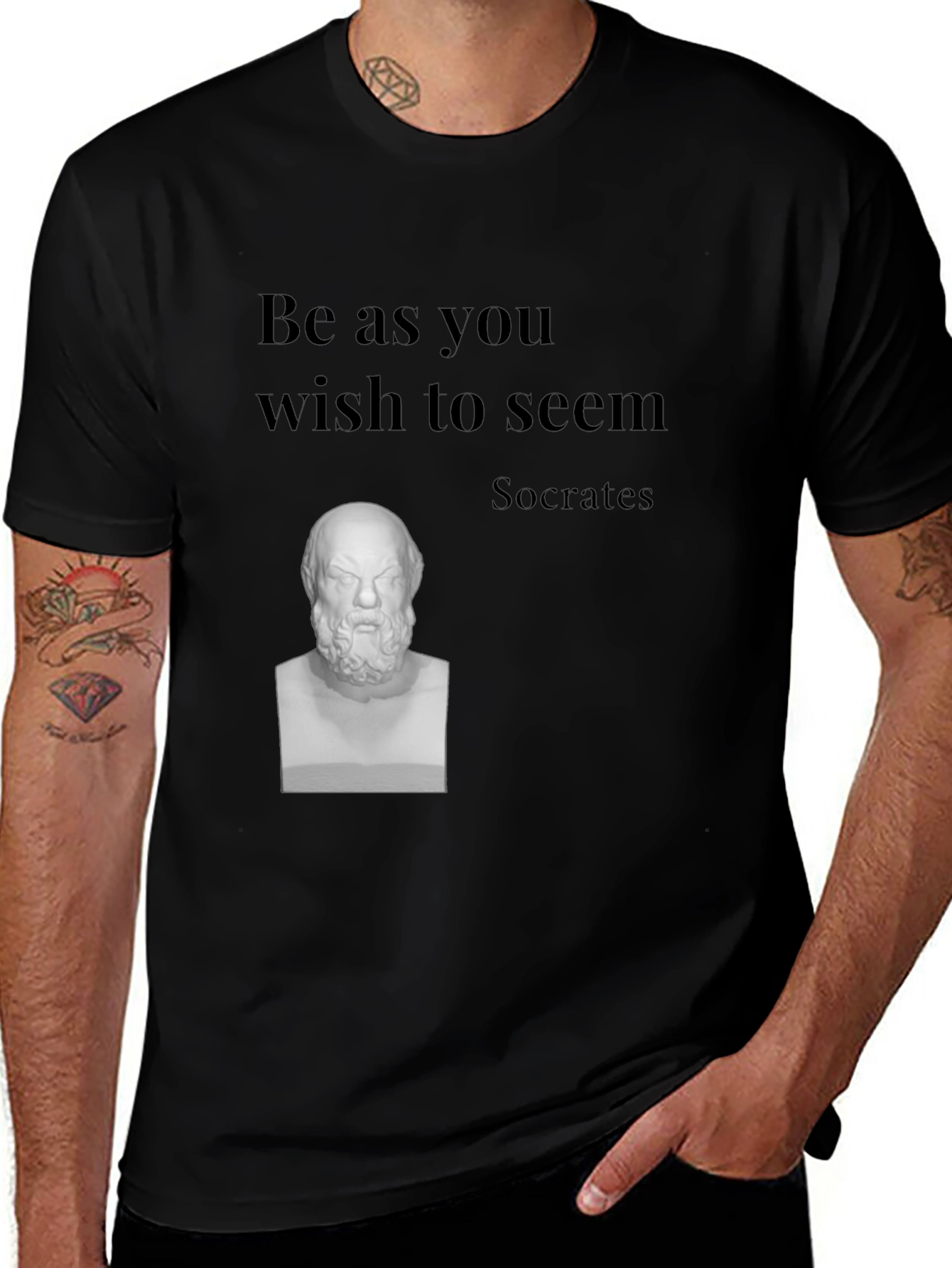 Variant 28 of Socrates Quote Graphic Tee - Be As You Wish To Seem