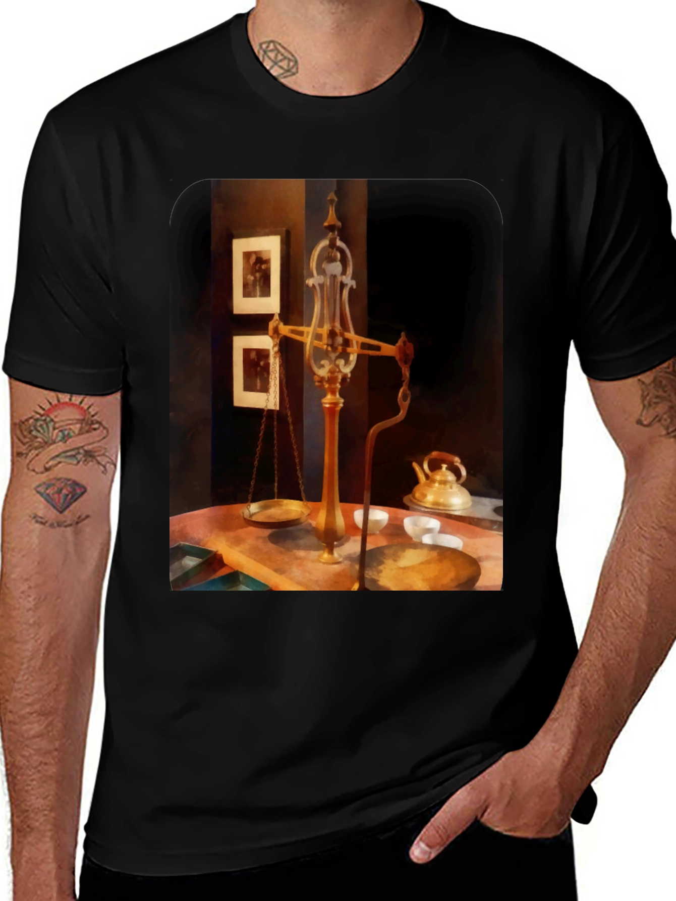 Variant 11 of Vintage Scale T-Shirt - Unique Artistic Design