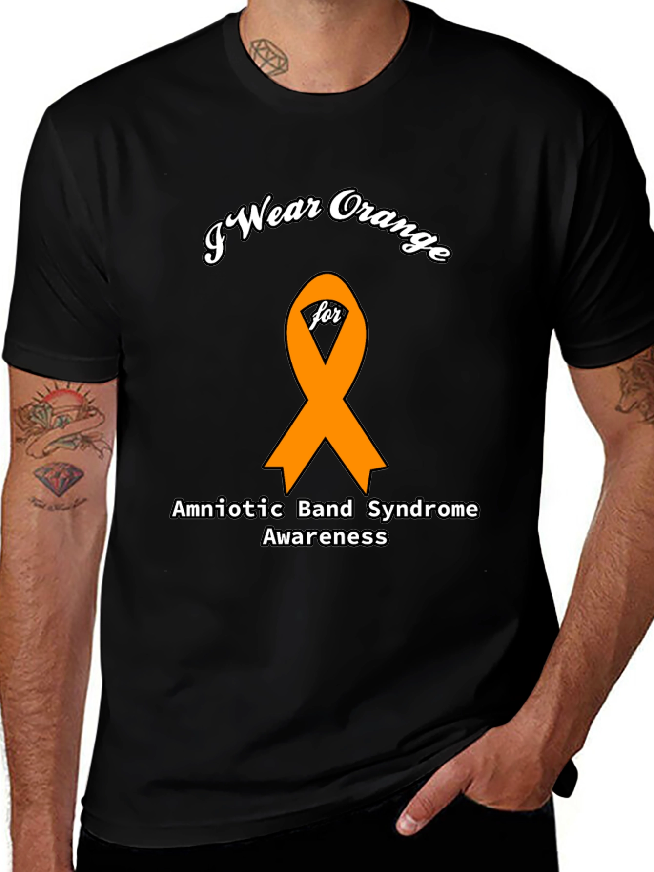 Orange Ribbon Amniotic Band Syndrome Awareness T-Shirt