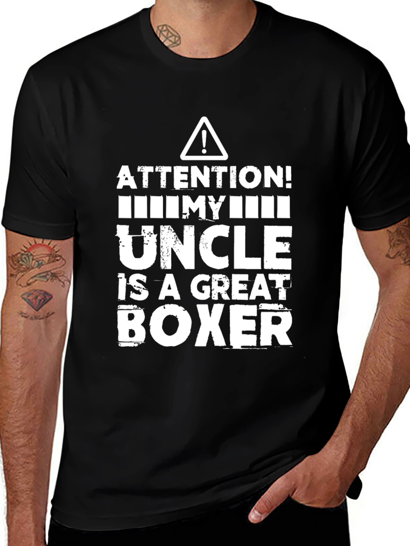 Variant 28 of Attention! My Uncle is a Great Boxer T-Shirt