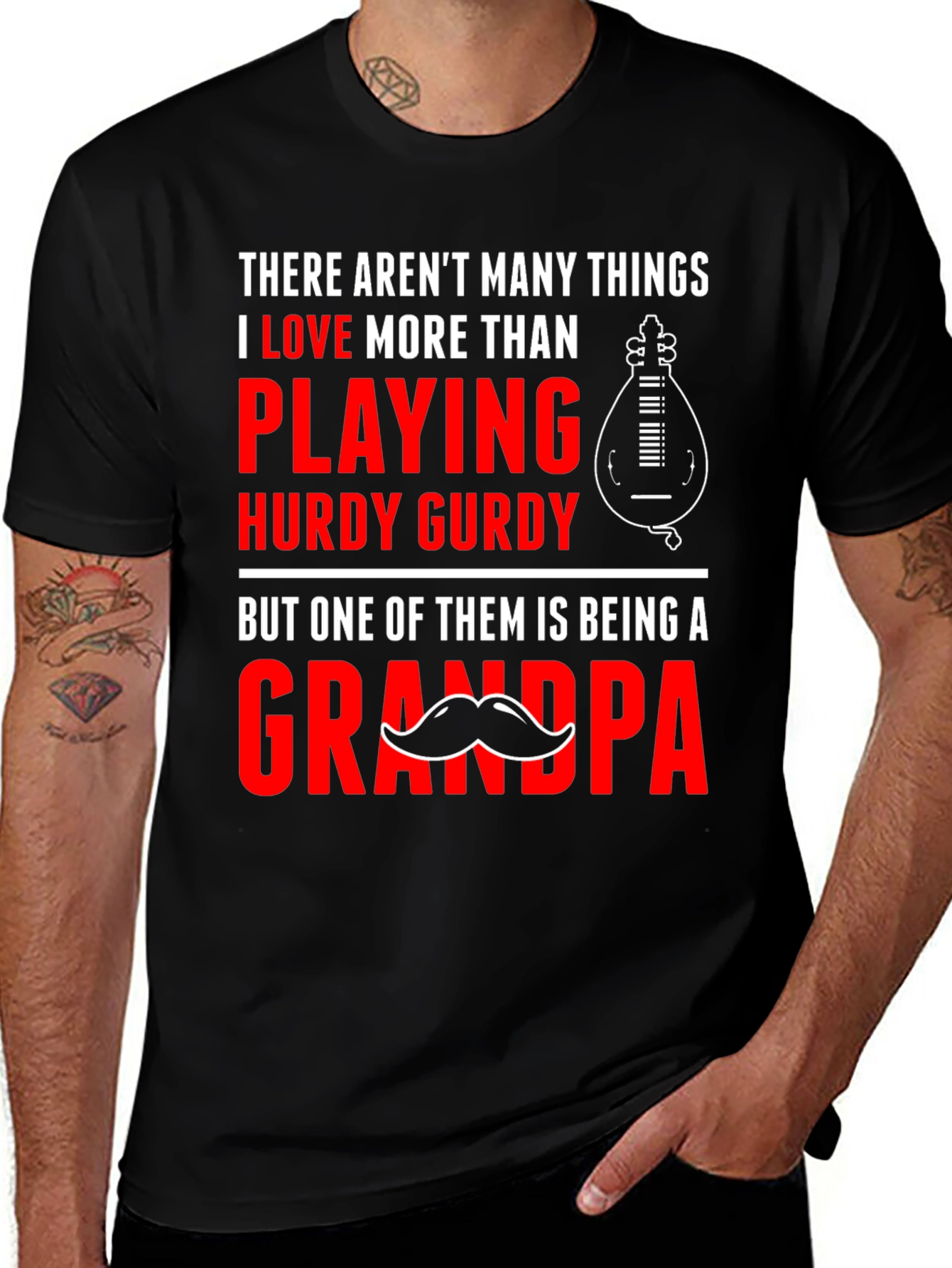 Variant 22 of Hurdy Gurdy Grandpa T-Shirt