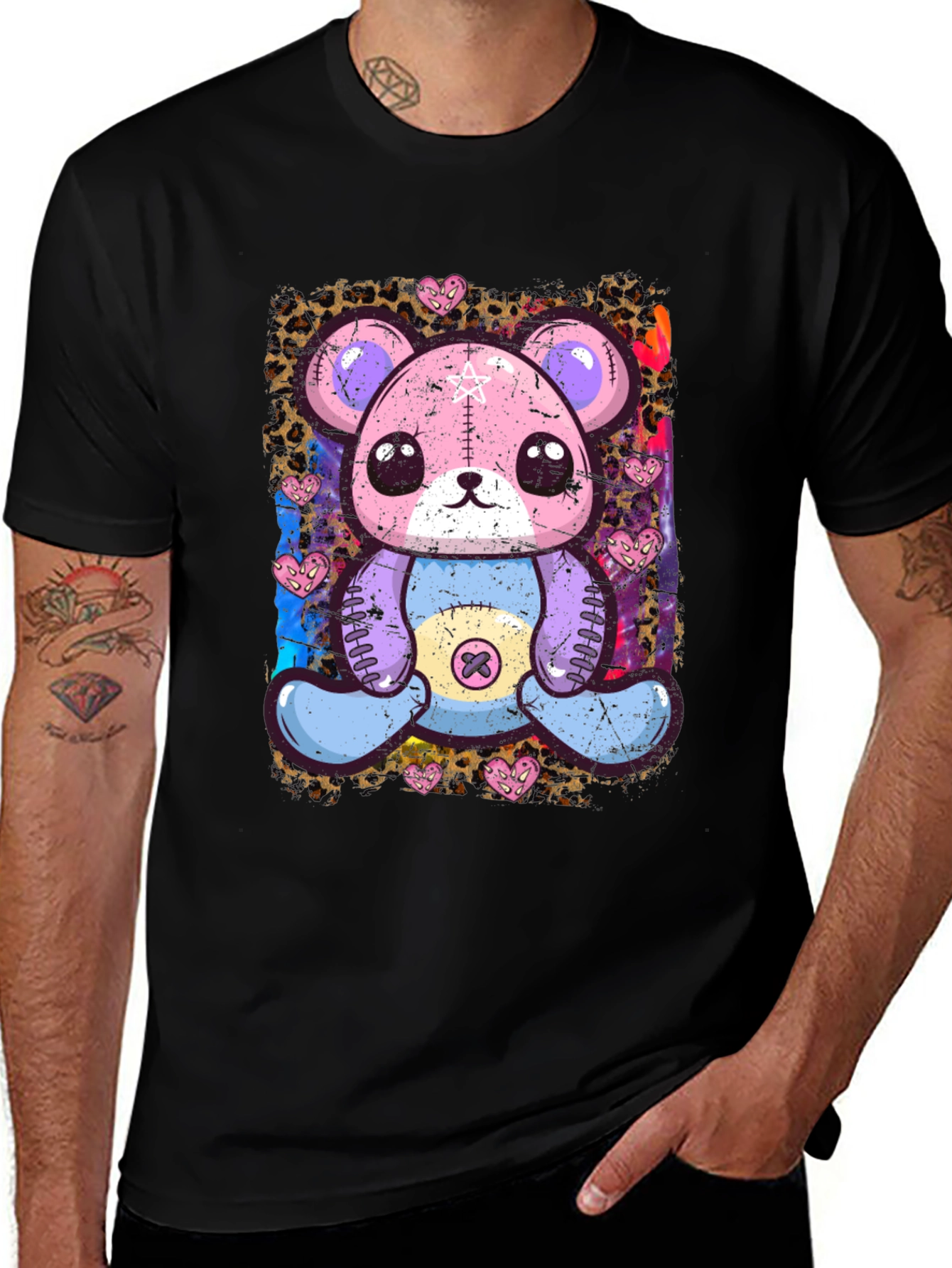 Variant 21 of Cute Pastel Goth Teddy Bear Graphic T-Shirt